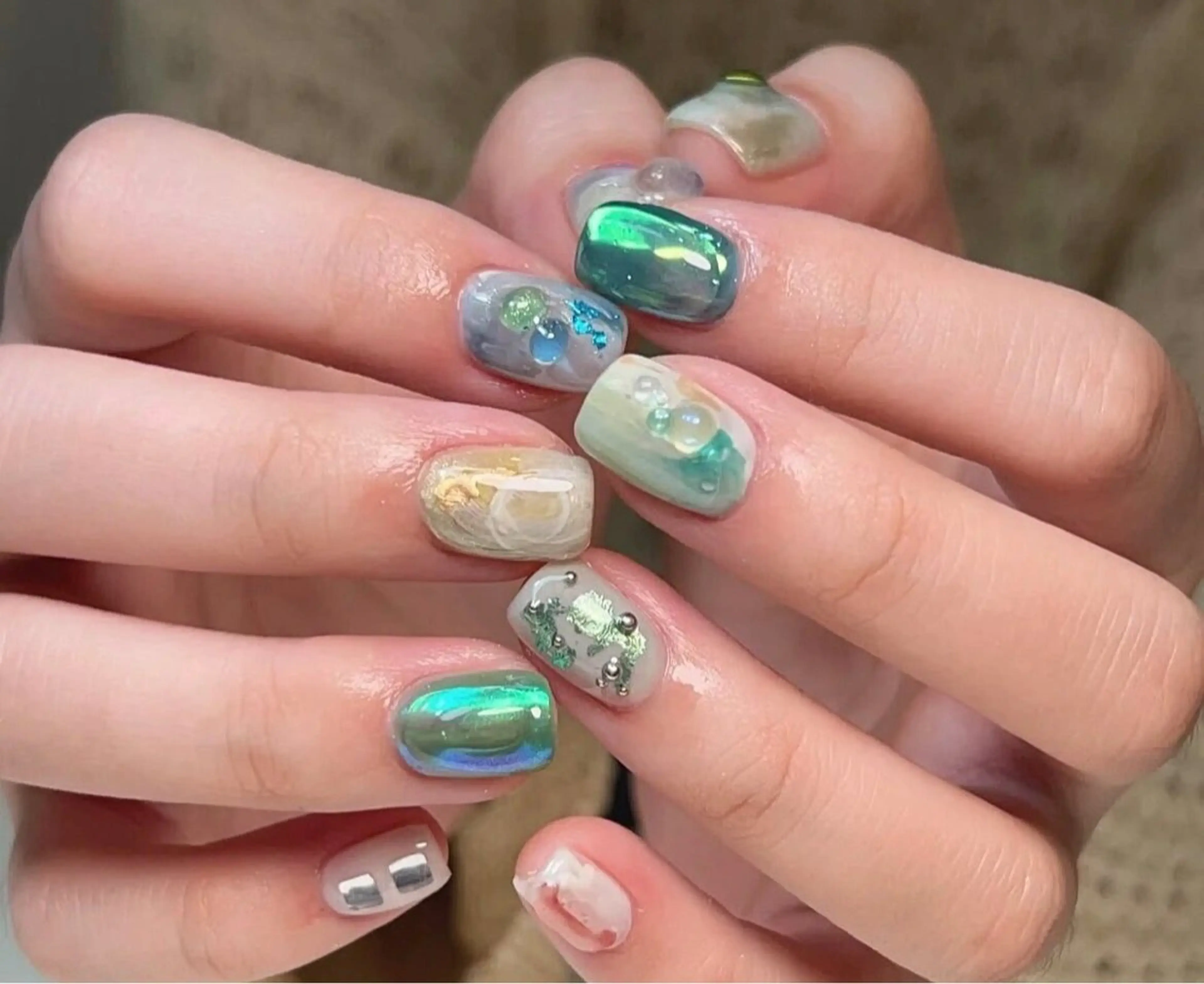 ネイル マグネットネイル ニュアンスネイル ハンドネイル enju0422所属・谷口 雪のネイルデザイン