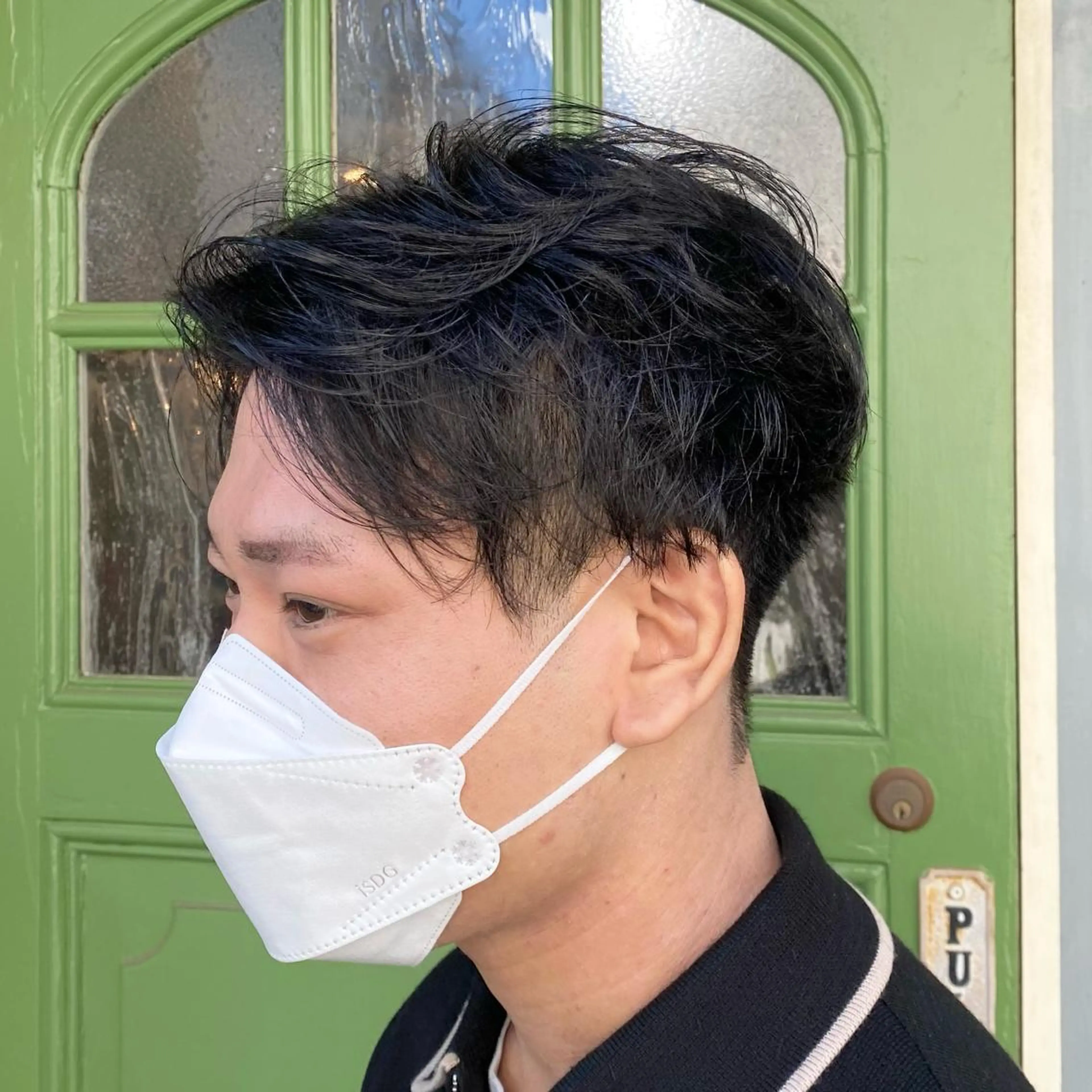 ミディアム メンズ センターパート メンズ韓国風 刈り上げ 韓国風ヘア カット ヘッドスパ BRITS 渡辺 菜々子のヘアスタイル