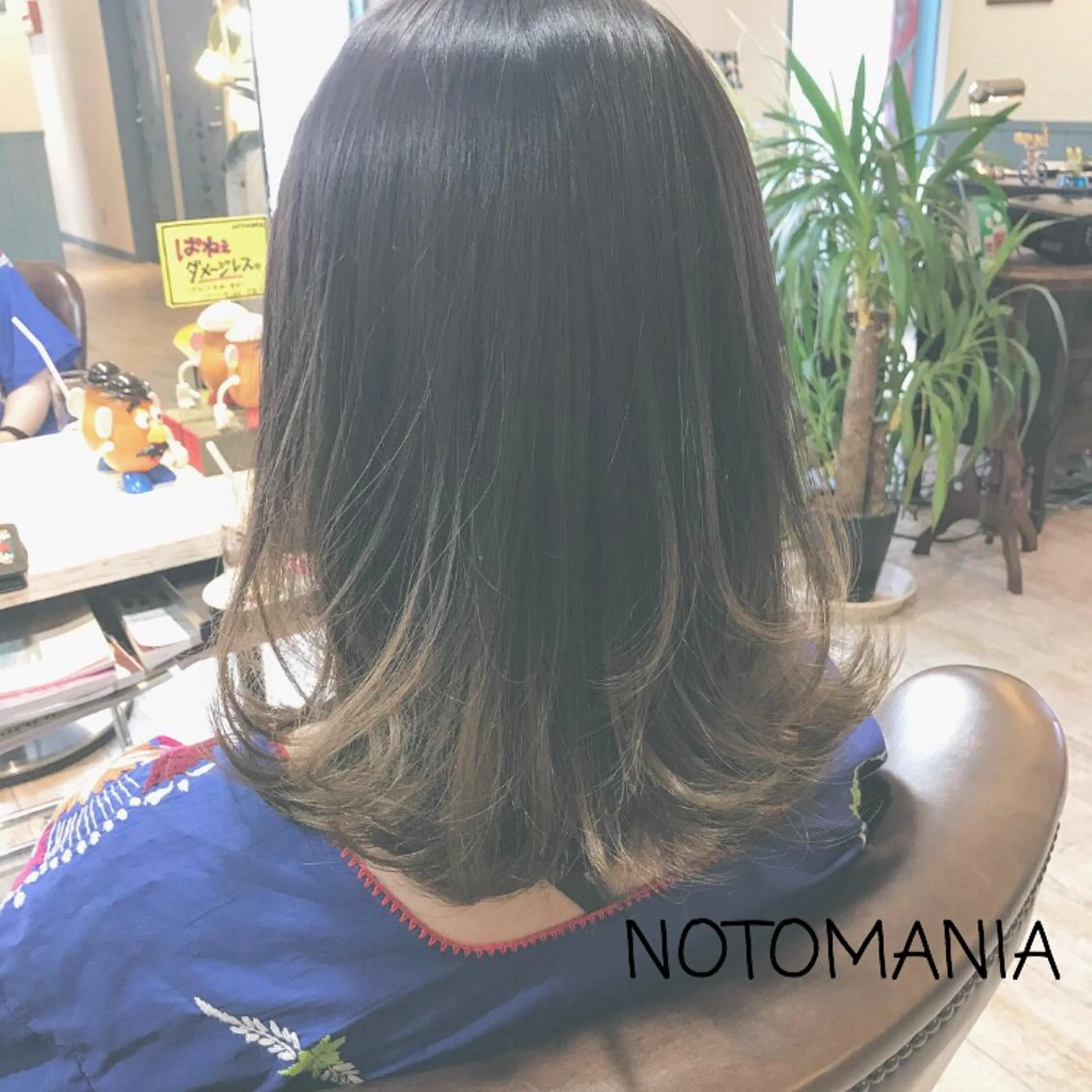 ミディアム カラー ブリーチ グラデーションカラー ブリーチなしカラー イシハラ アズサのヘアスタイル