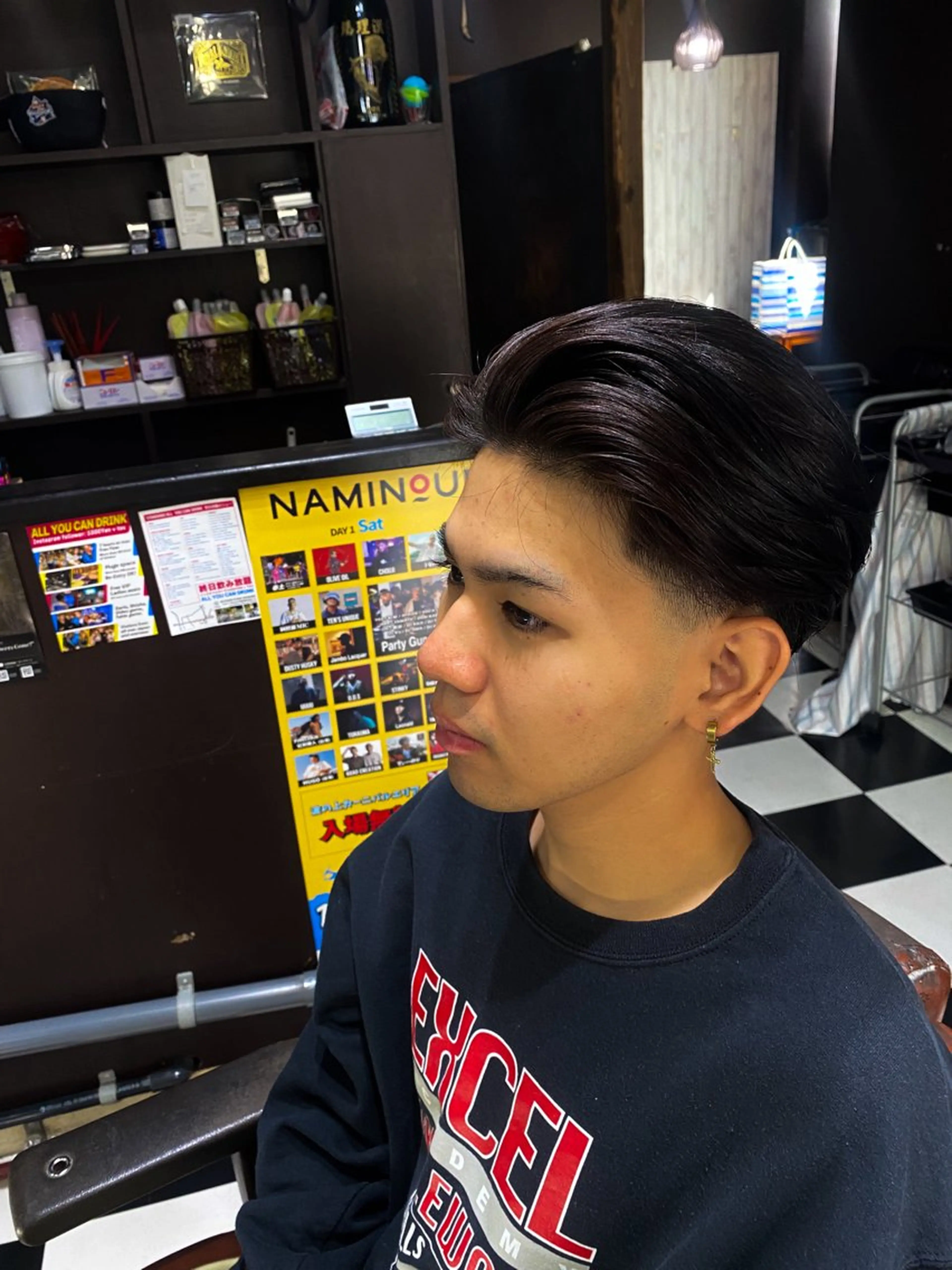 ミディアム メンズ フェードカット ツーブロック BADBARBER蒲田店所属・barber goriのその他イメージ