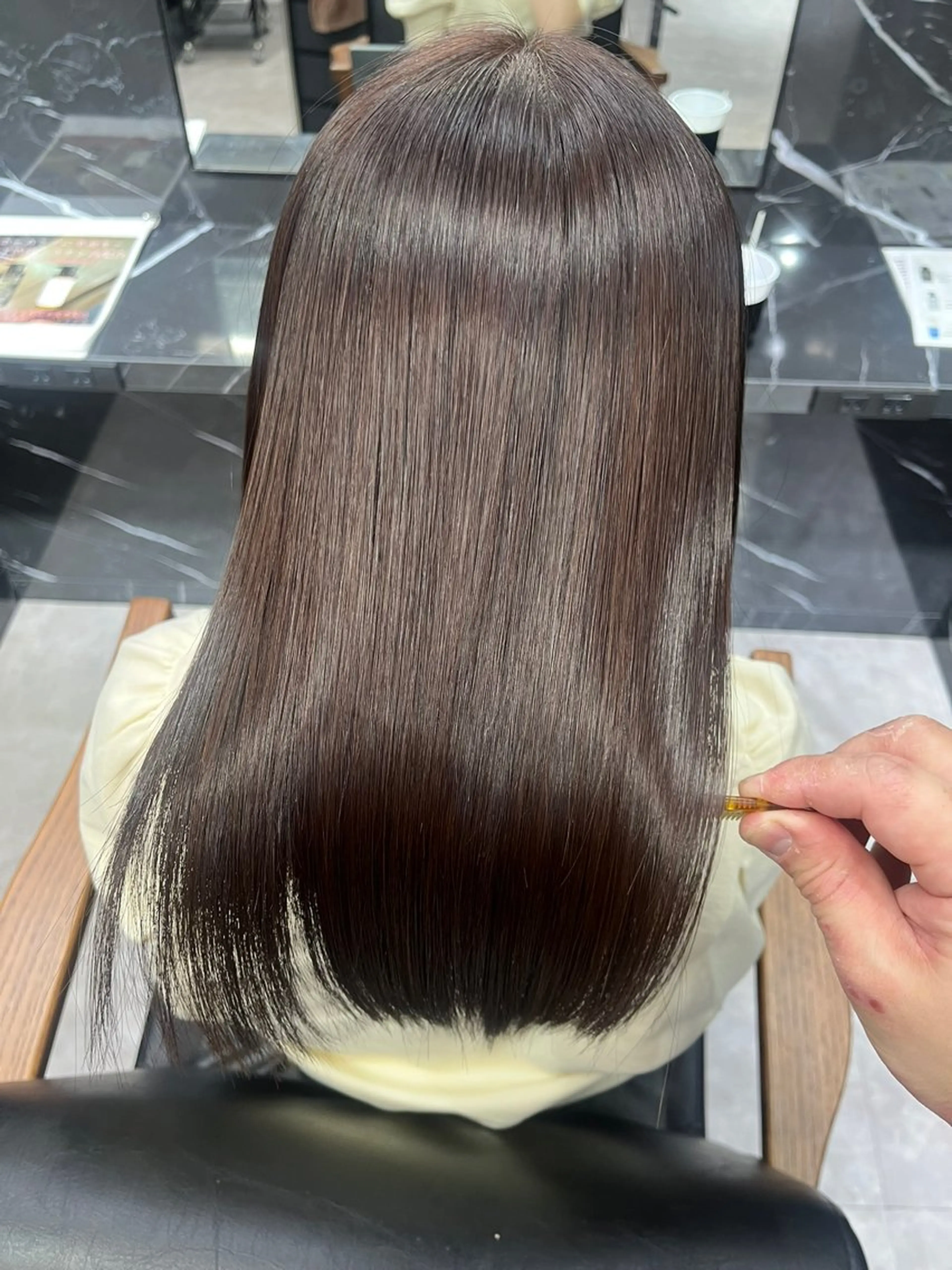 セミロング カラー くせ毛 SALOWIN神戸三宮Suite店所属・神戸本格派髪質改善 /MITSUKIのヘアスタイル