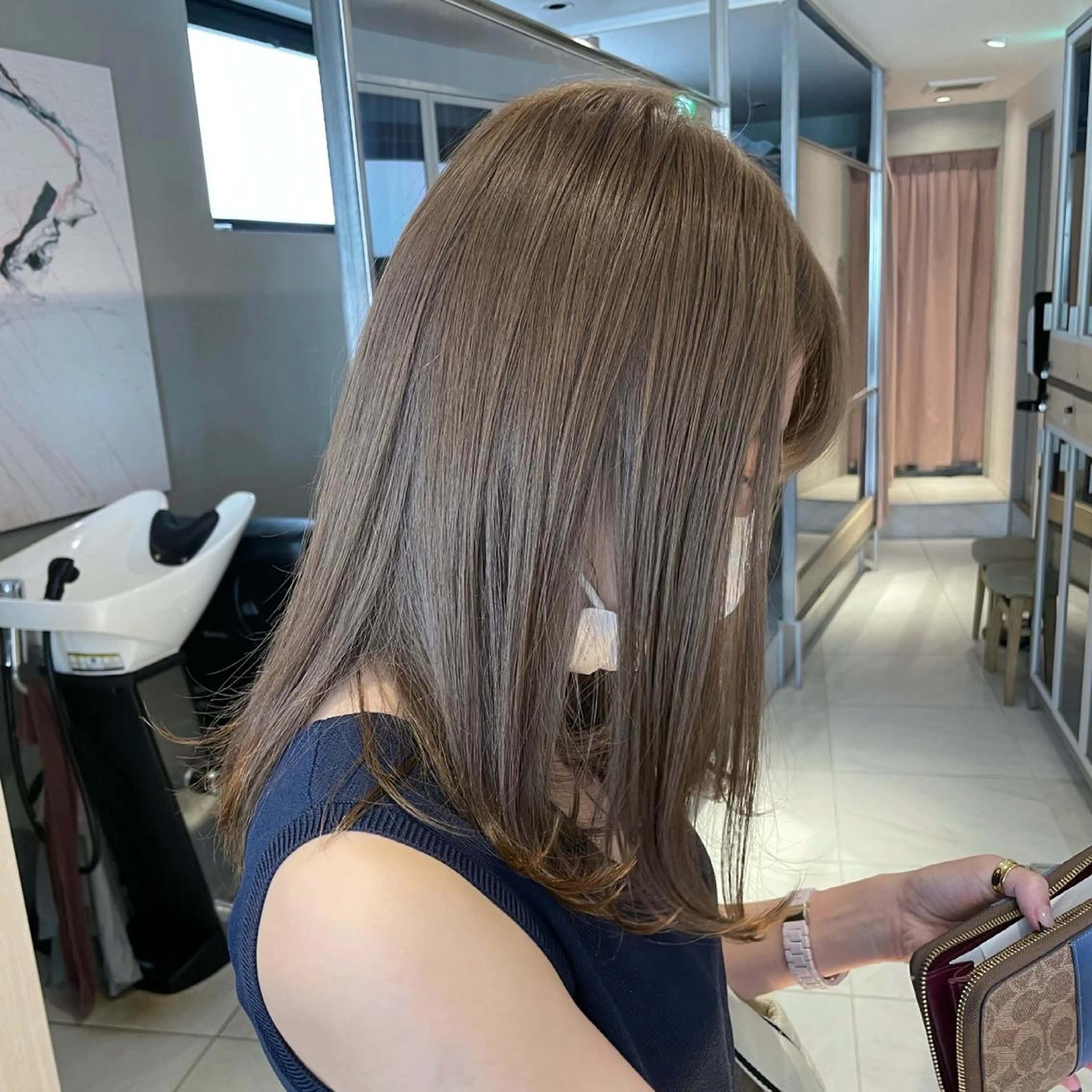 ロング カラー ヘアカラー トリートメント ヘッドスパ 柔らか透け感カラー 🌿ムロヤリョウスケのヘアスタイル
