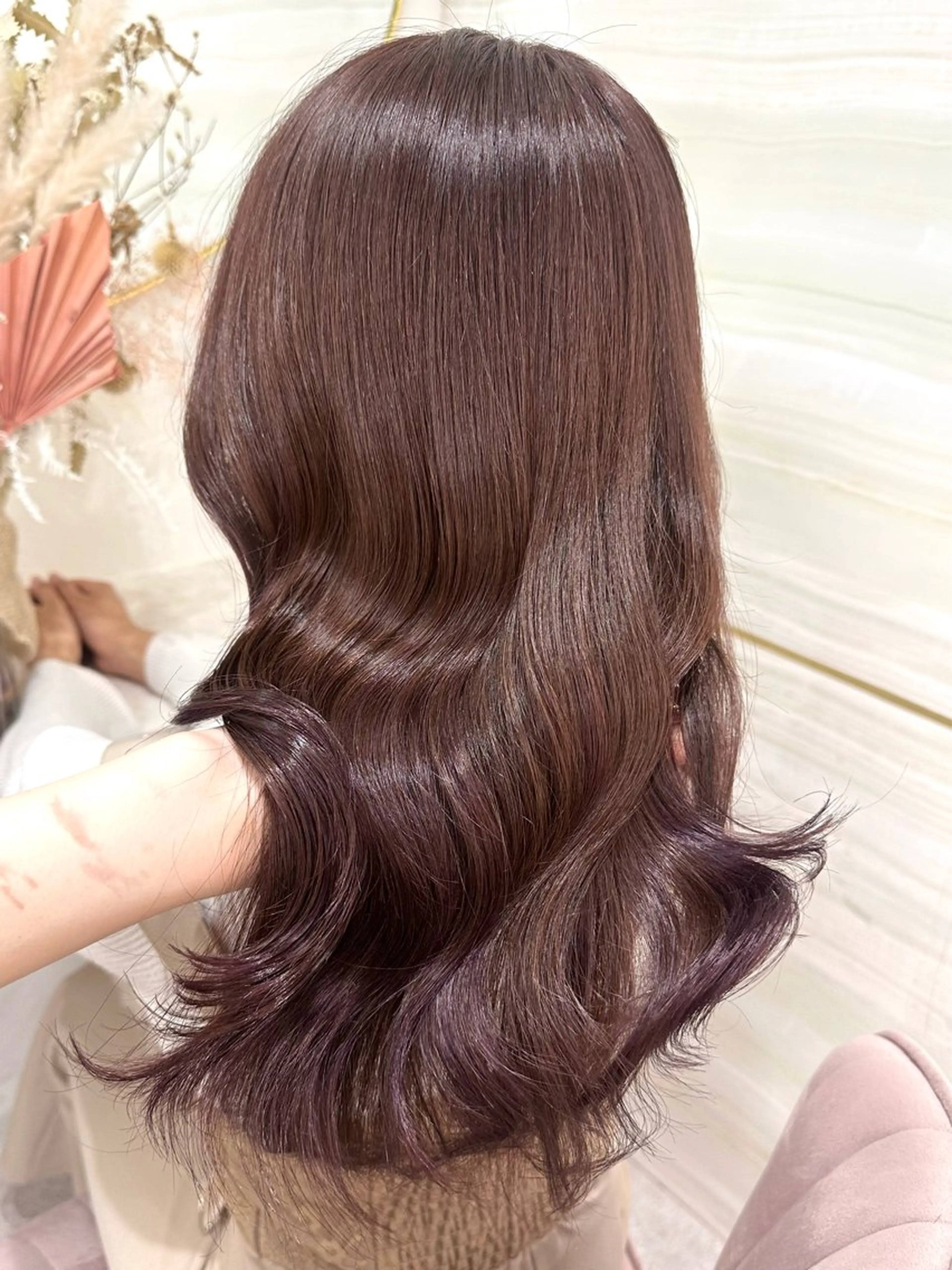 セミロング カラー ベージュカラー ブリーチ ブラウンカラー ハイトーンカラー ラベンダーカラー ヘアカラー 🦋高瀬寛菜🦋 韓国/ブリーチのヘアスタイル