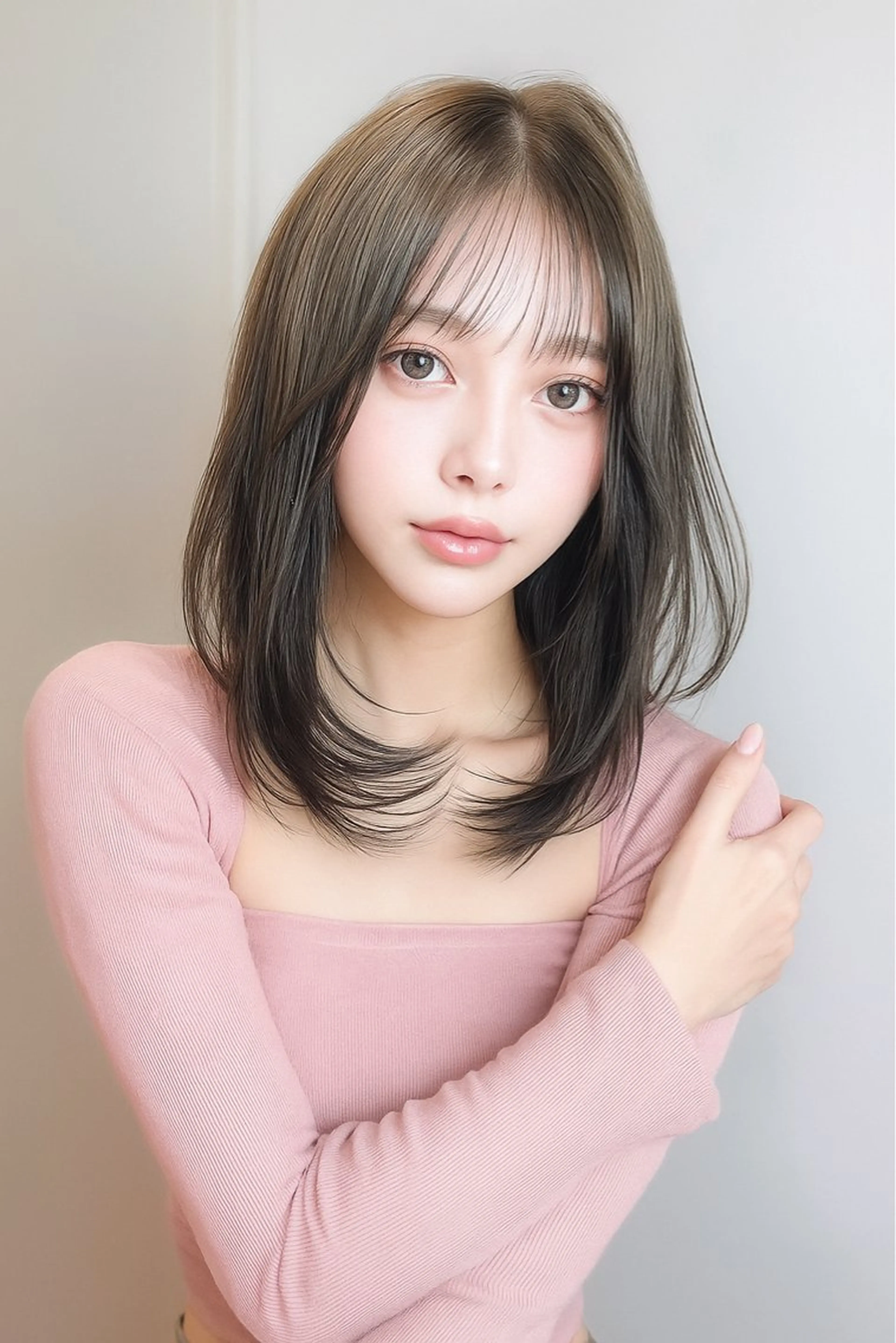 ブリーチなしの透明感ダブルカラーの写真