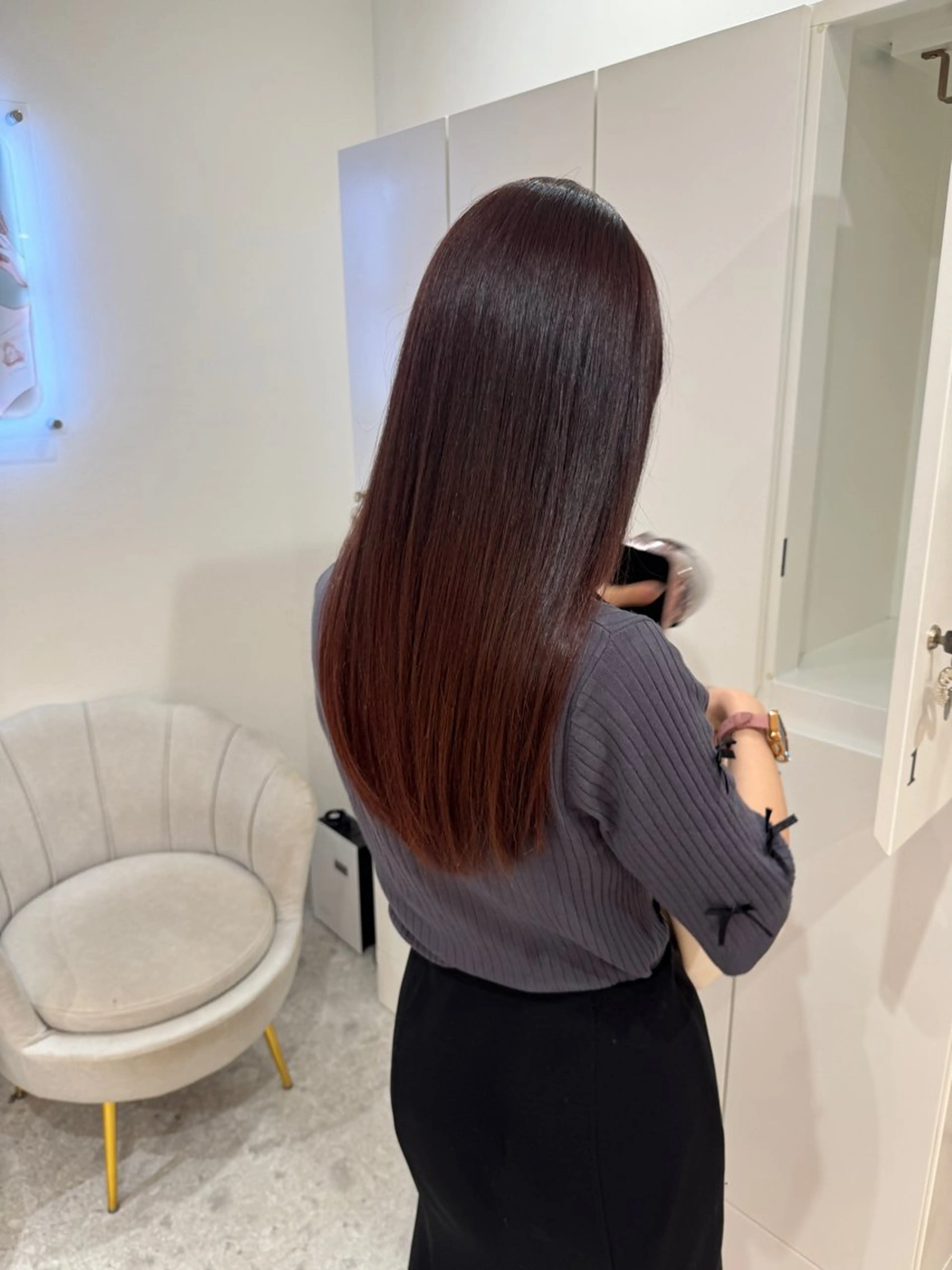 セミロング カラー ヘアカラー Lond Bloom所属・🎀はるか ブリーチ なしダブルカラー🎀のヘアスタイル