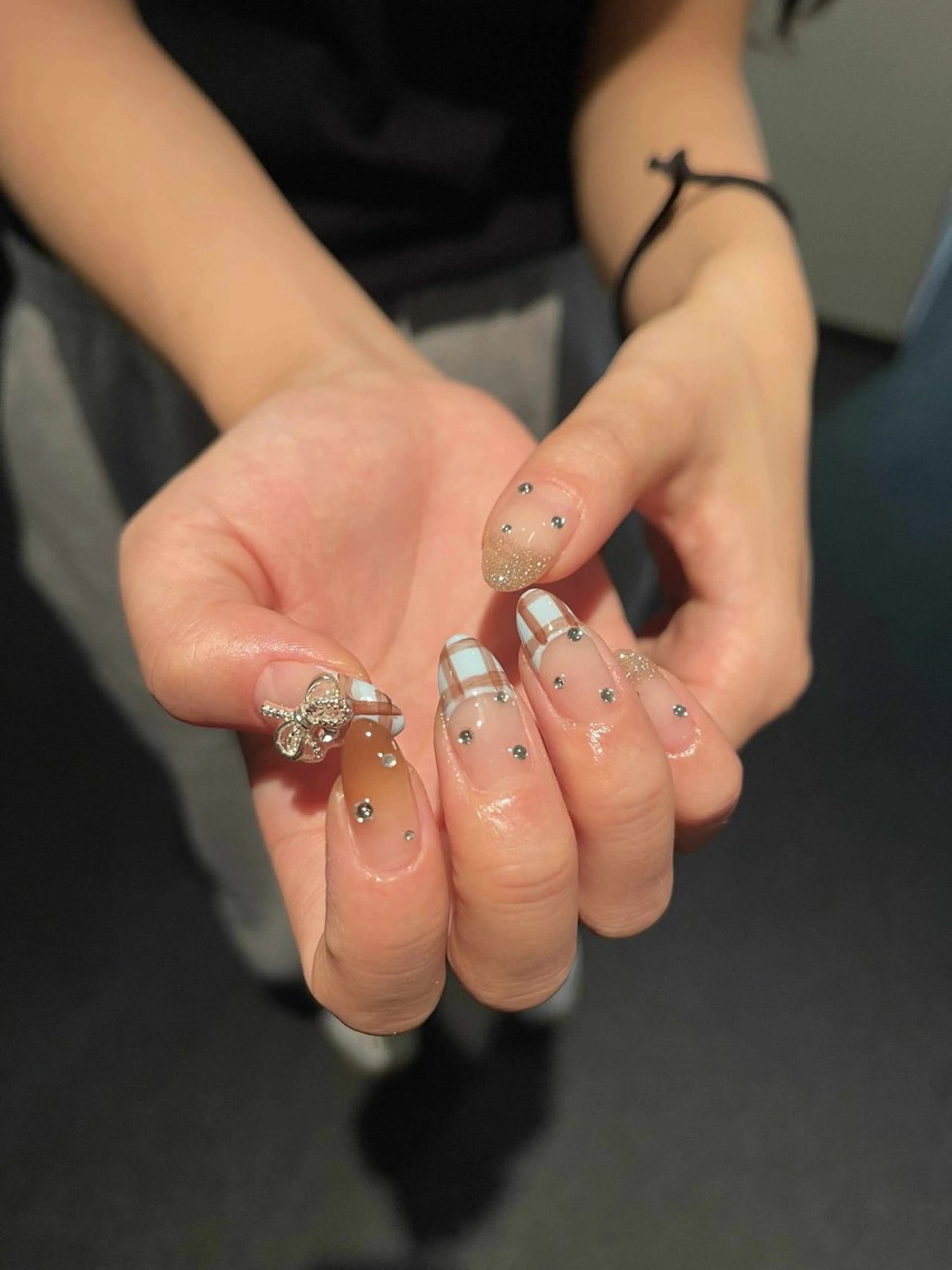 ネイル ハート ニュアンスネイル ワンホンネイル ハンドネイル ゆ いのネイルデザイン