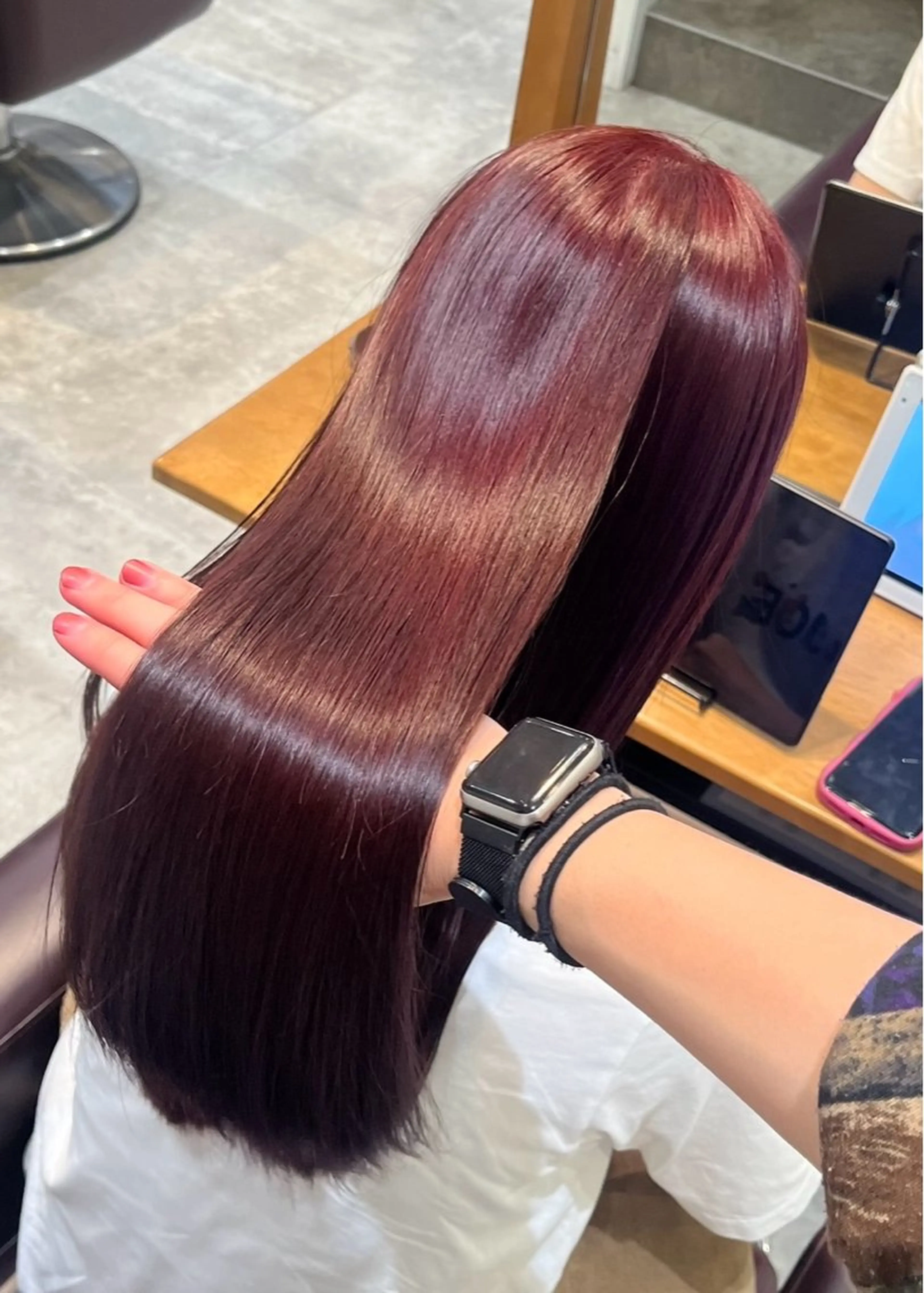 ロング カラー カット ヘアカラー トリートメント 髪質改善/ 透明感カラー/中野のヘアスタイル