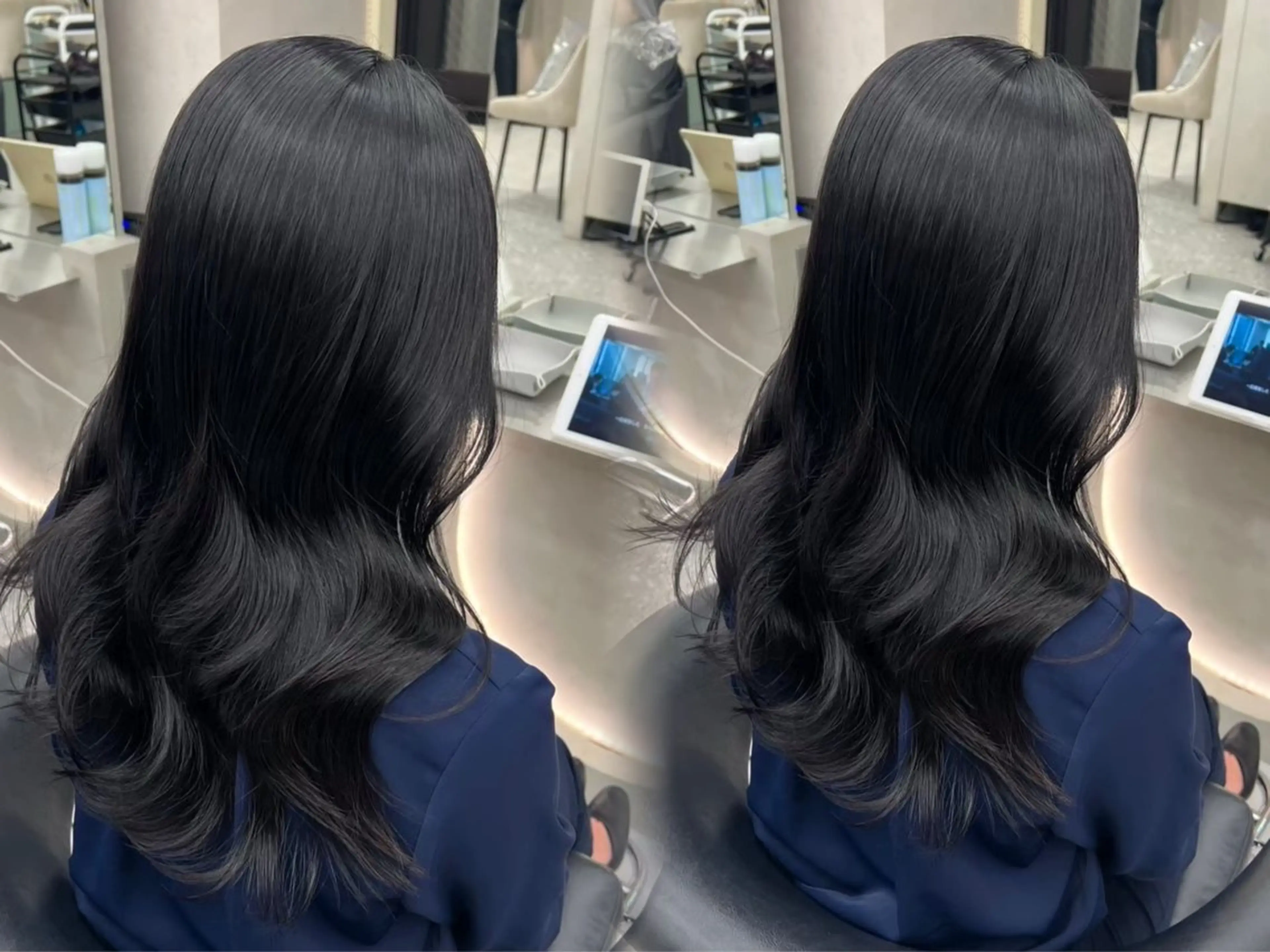 セミロング カット ヘアカラー トリートメント 韓国🇰🇷レイヤー 透明感/秀瑛🩶のヘアスタイル