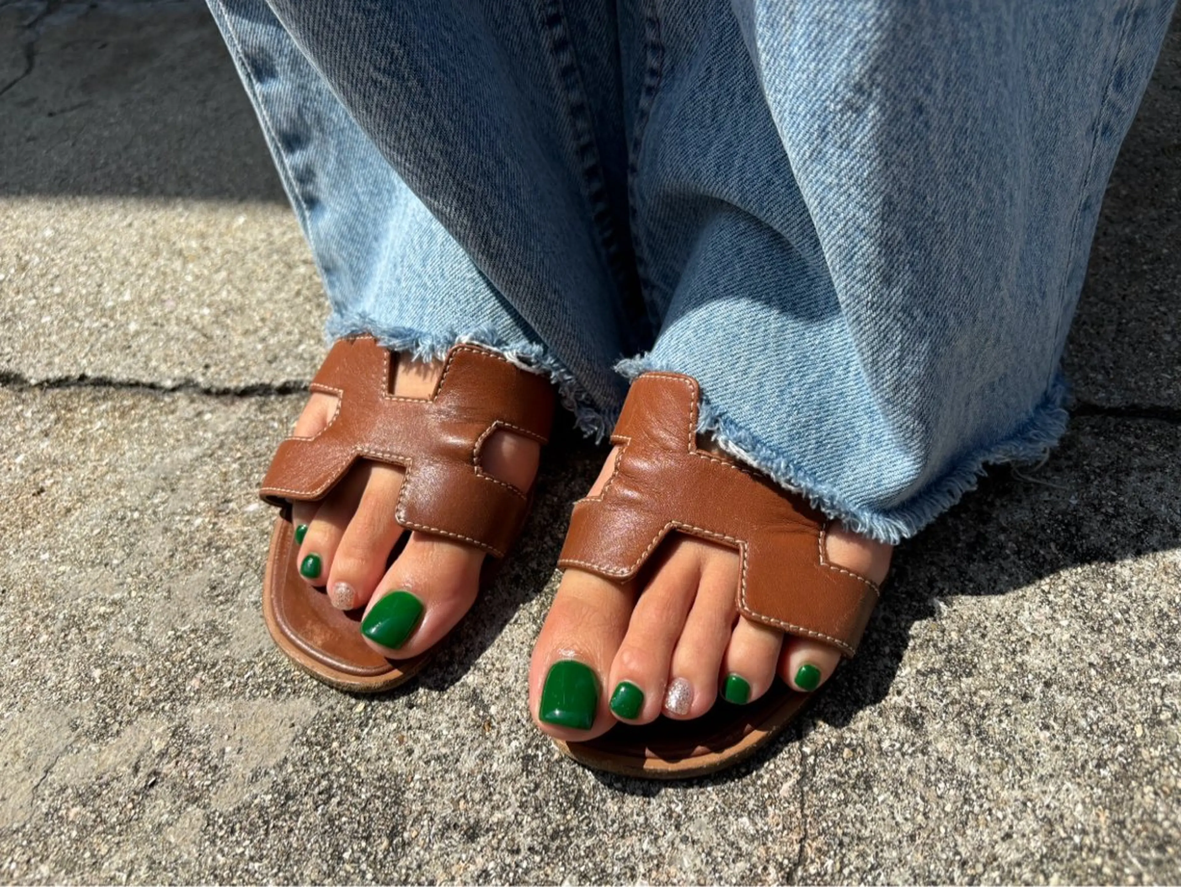 ネイル グリーン ワンカラーネイル ballie／小野原 なつみのネイルデザイン