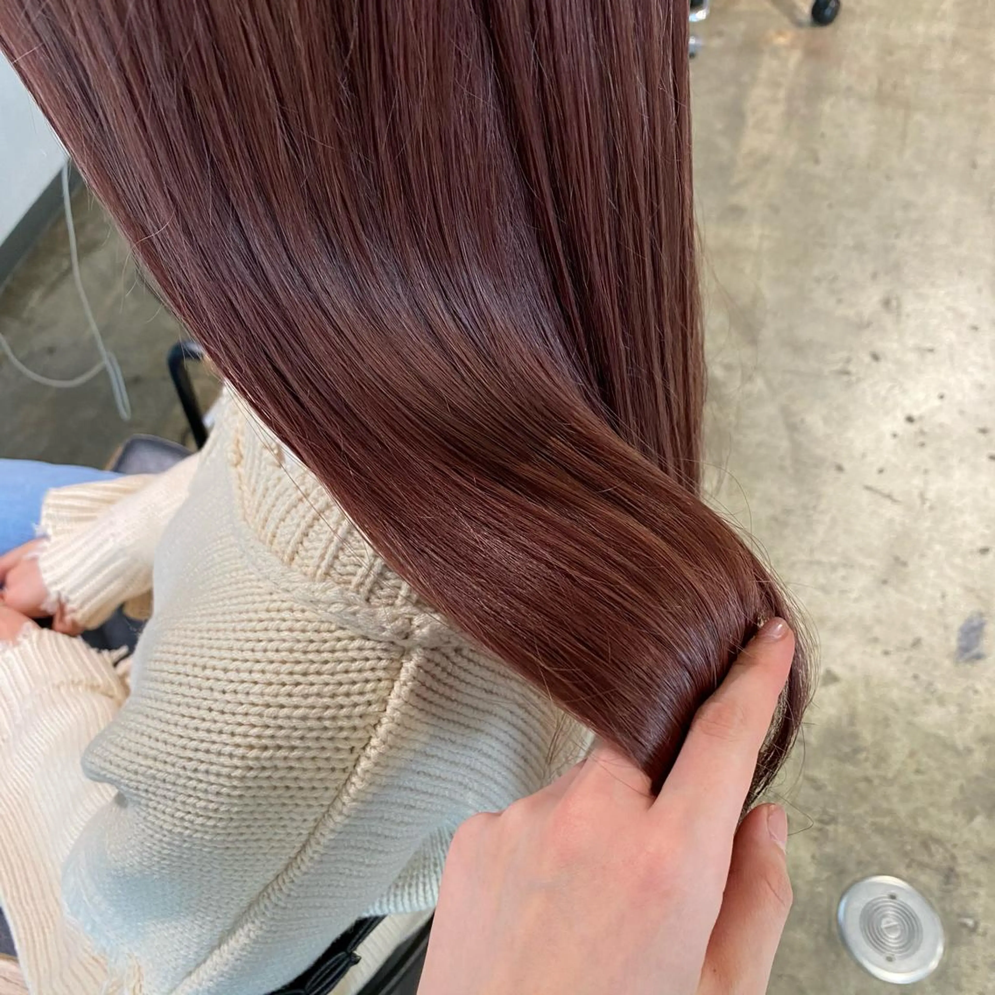 セミロング カラー 🌼透明感艶カラー オリーブ🌼河村咲のヘアスタイル