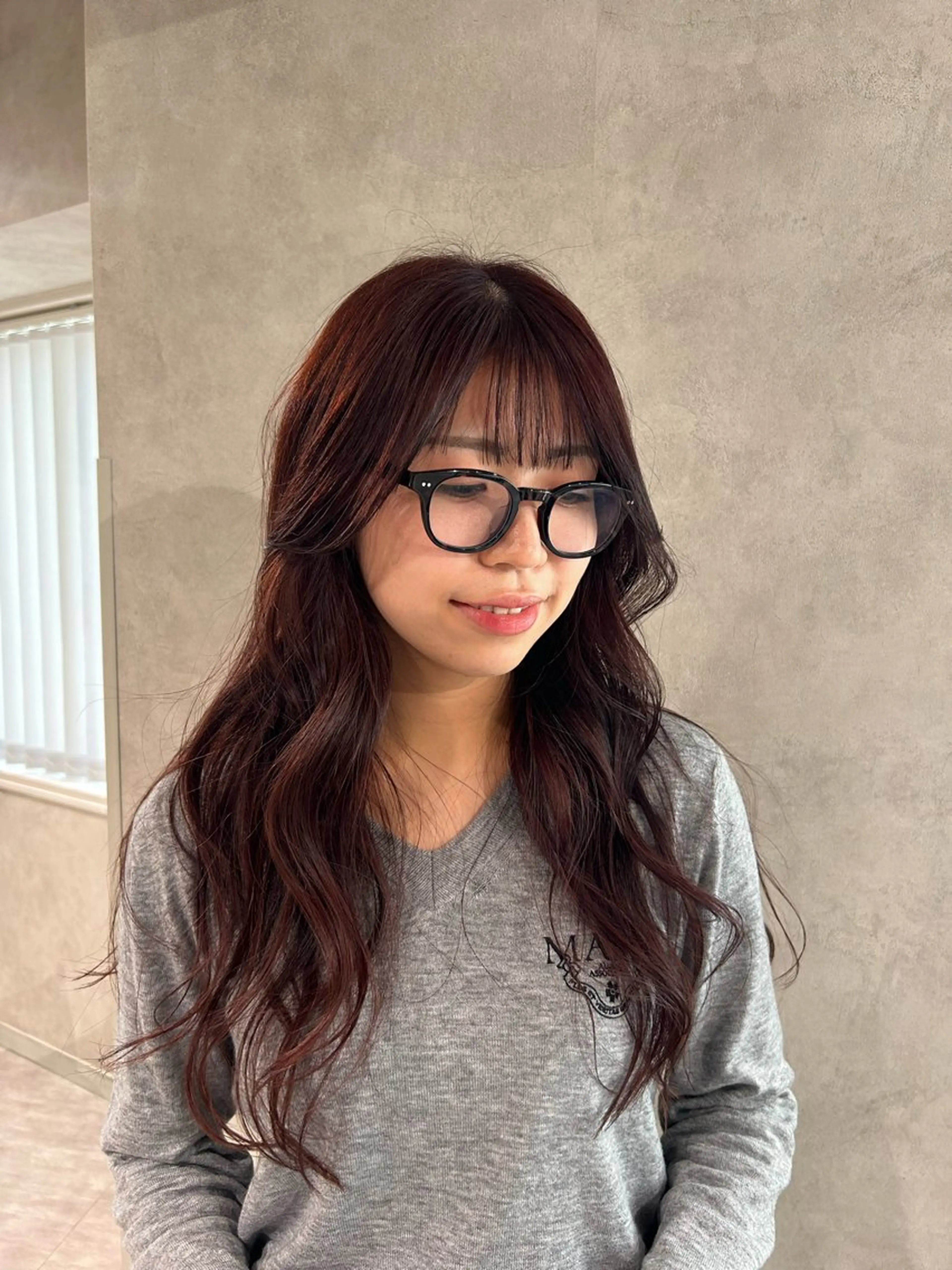 ロング カラー ブリーチ ブリーチなしカラー ayano🍒暖色 カラー/カーリーヘアのヘアスタイル