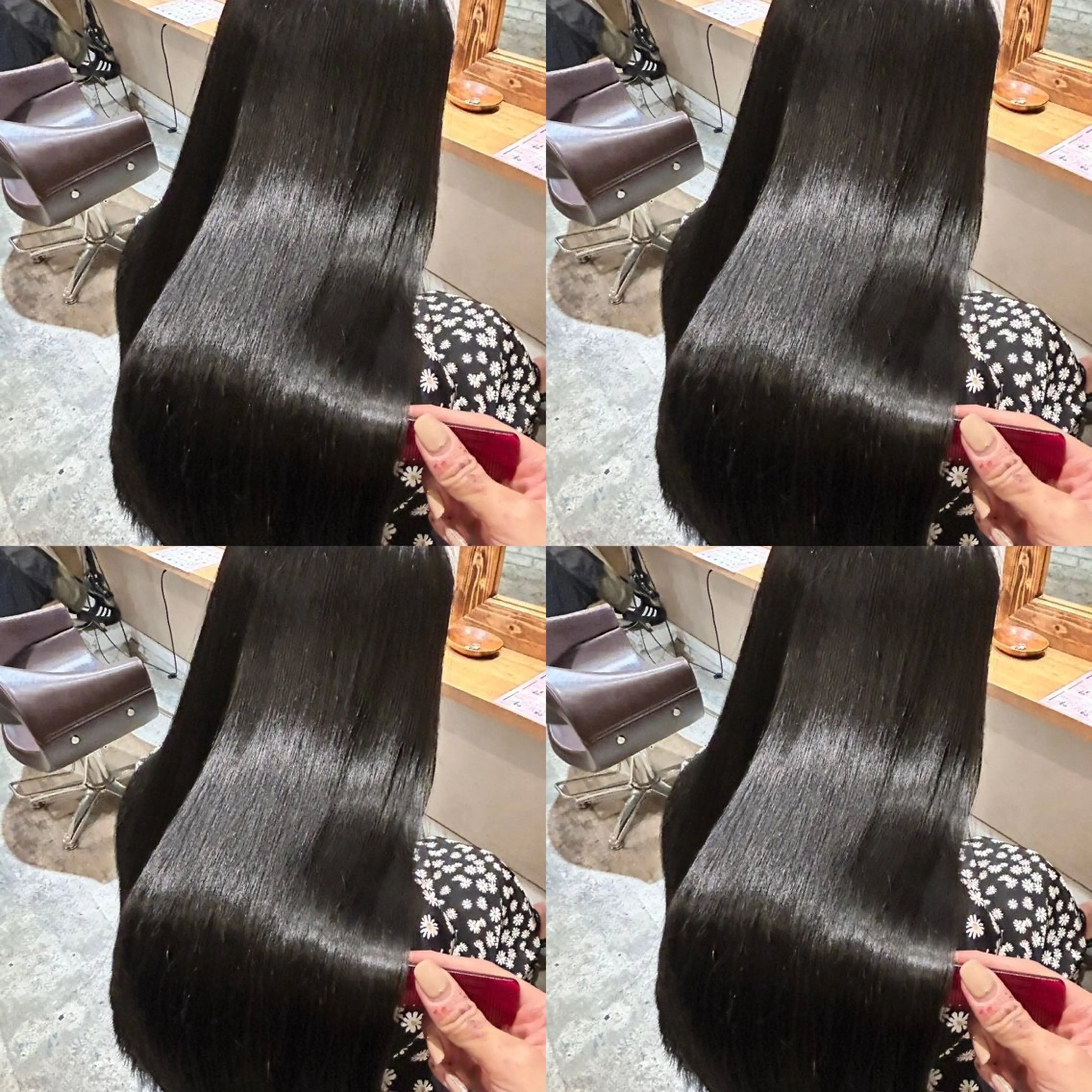 ロング カラー ダークグレー 髪質改善 韓国レイヤー ×髪質改善✨純大のヘアスタイル
