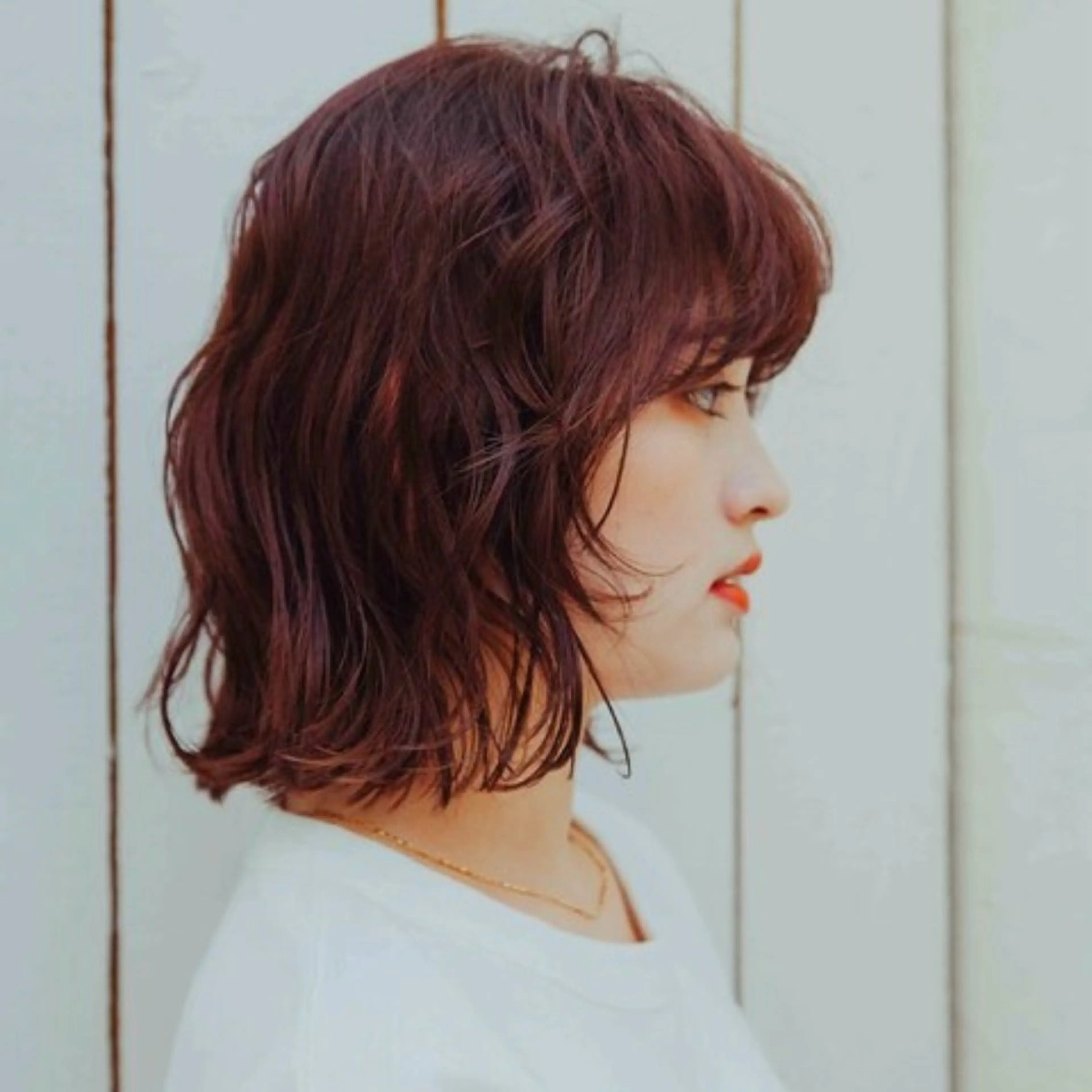 ミディアム カラー 似合わせショート/ ハイライト/我如古のヘアスタイル