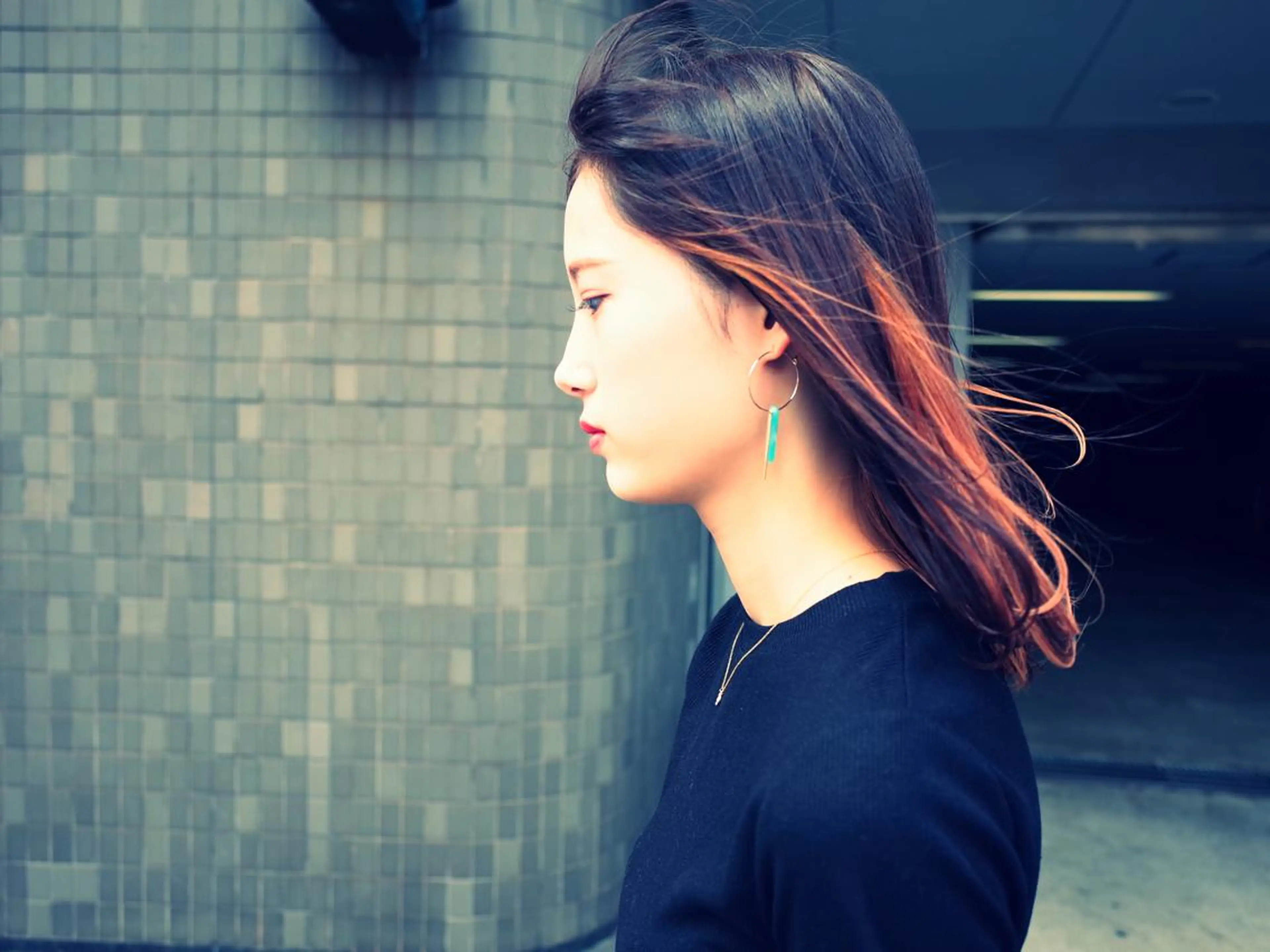 ミディアム カット ヘアカラー ウルフ、ボブ美容師 今井のヘアスタイル