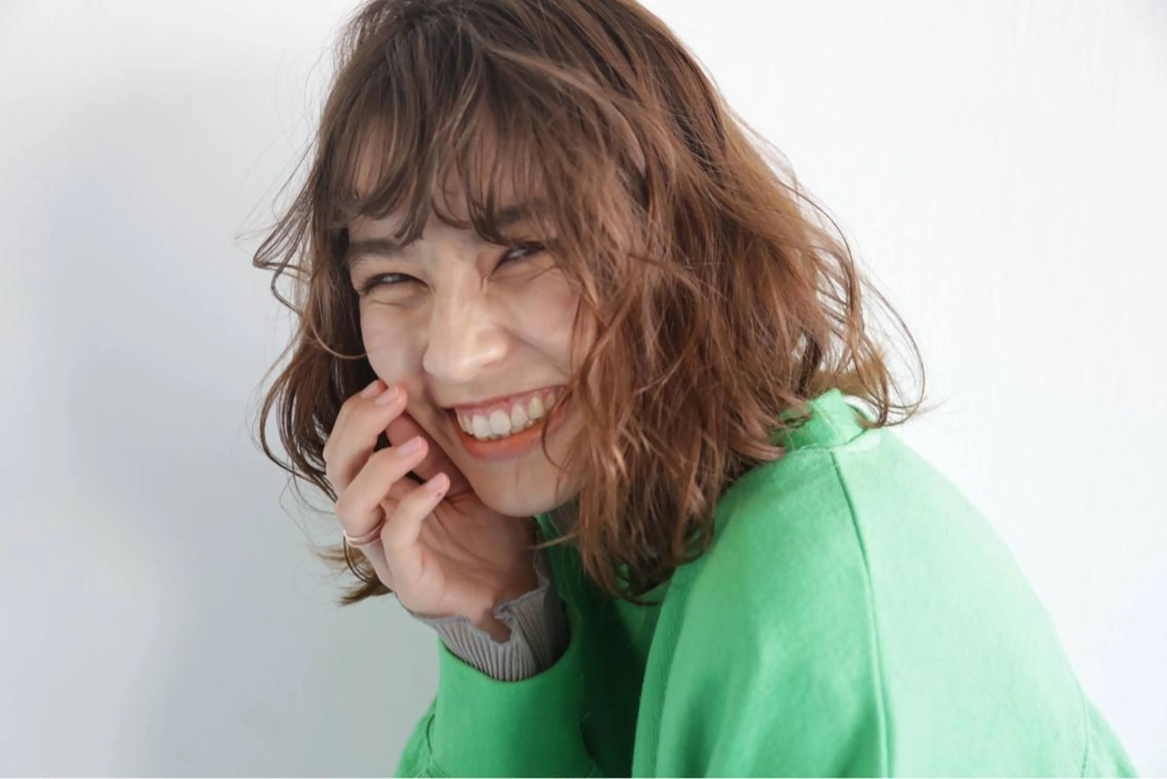 ミディアム パーマ ミディアムパーマ ナガミネアリサ/ 学芸大学/海外ヘアのヘアスタイル