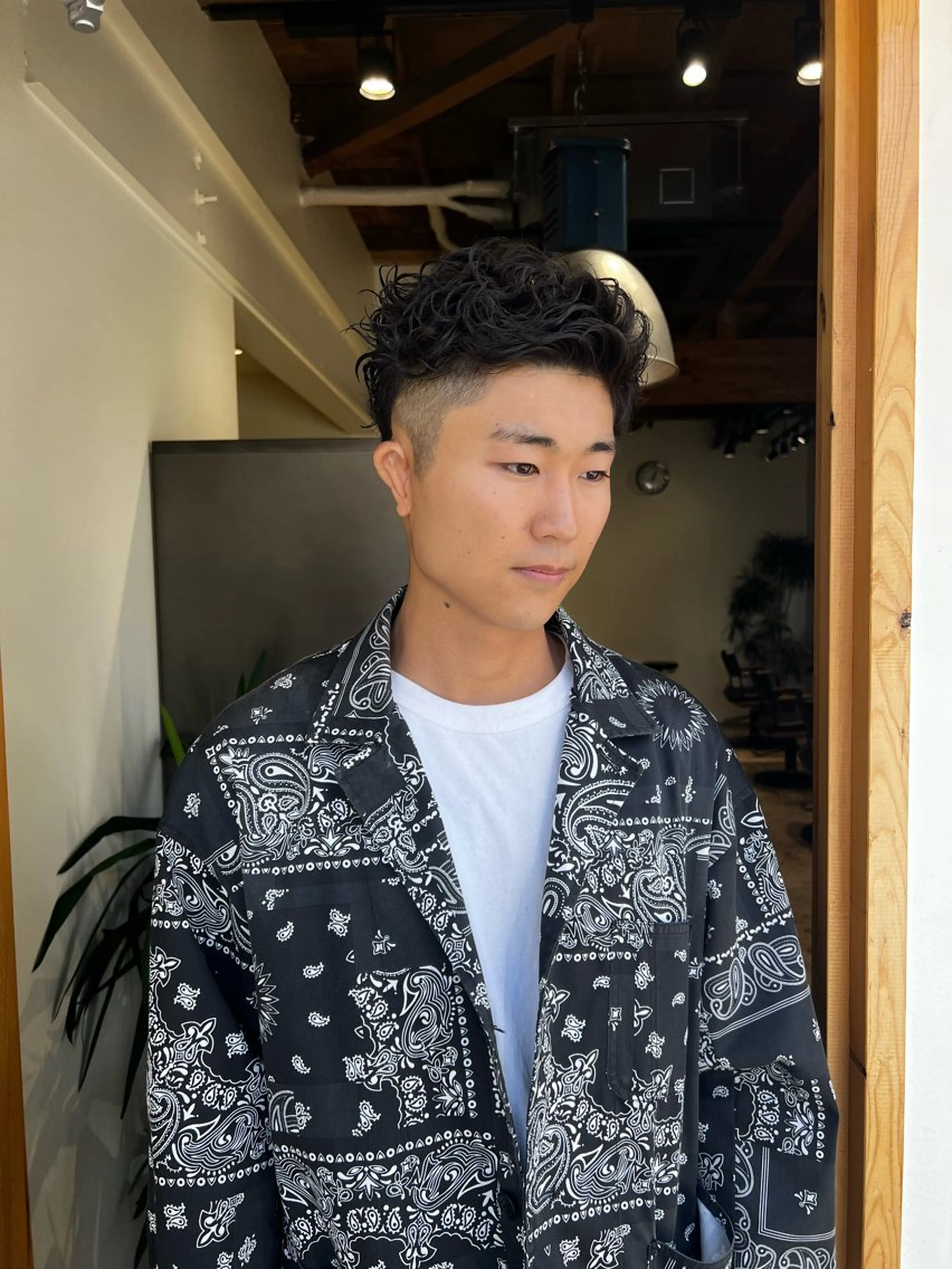 パーマ メンズ nishido ハイライト/メンズのヘアスタイル