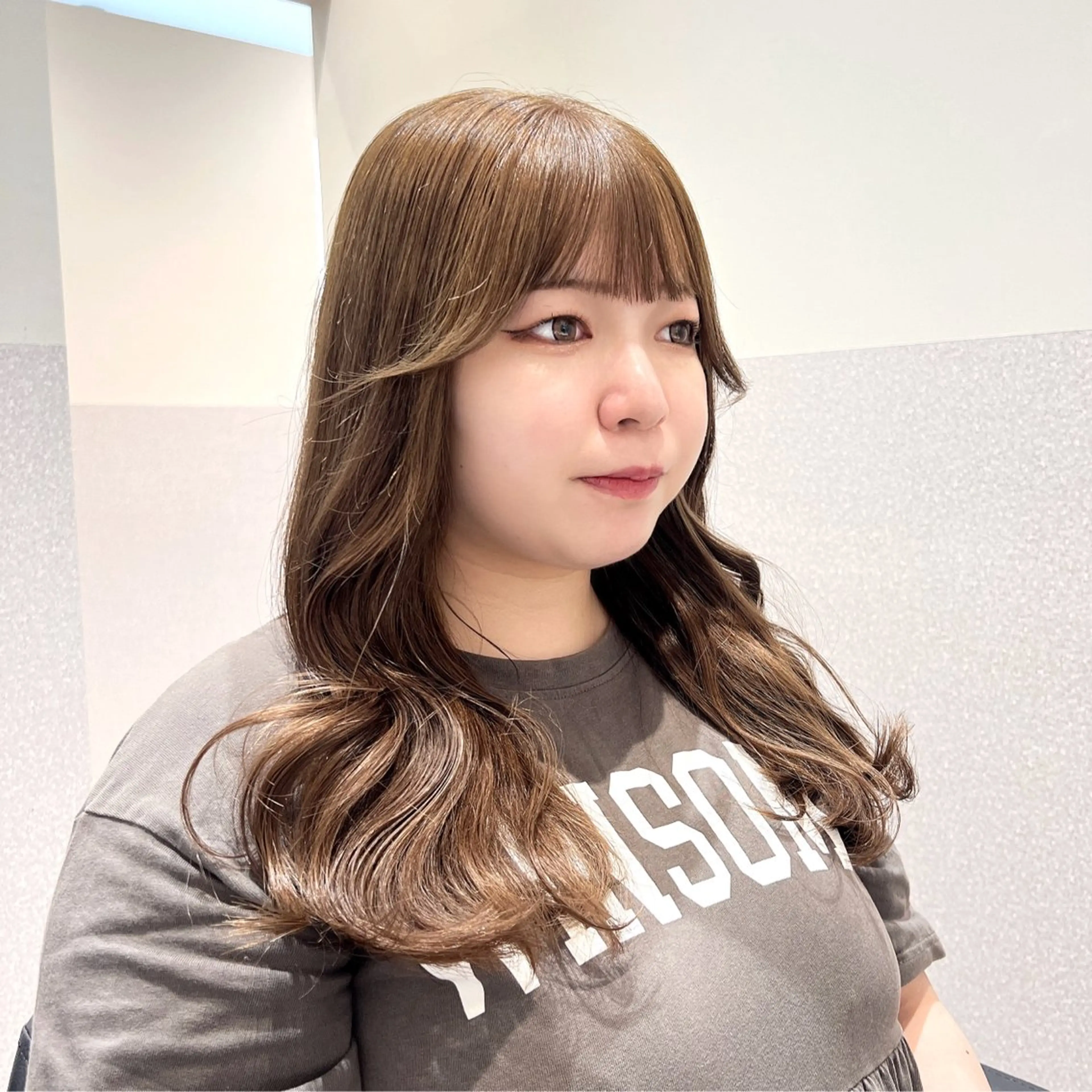 セミロング カラー ヘアカラー トリートメント 💖暖色・ハイトーン 🐈みおり💖のヘアスタイル