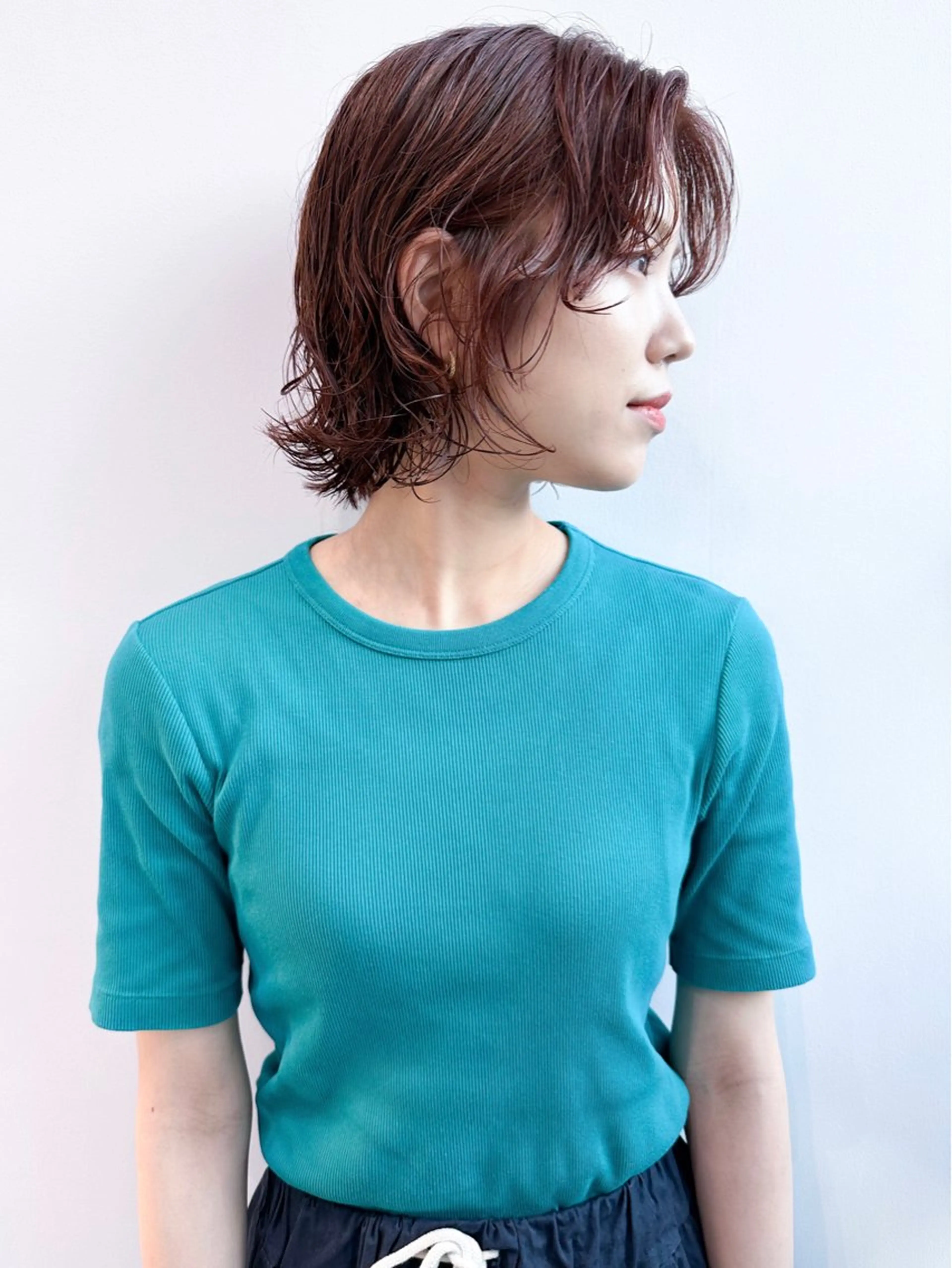 ショート カラー パーマ カット ヘアカラー パーマ 艶髪ブリーチ 永井竜也のヘアスタイル