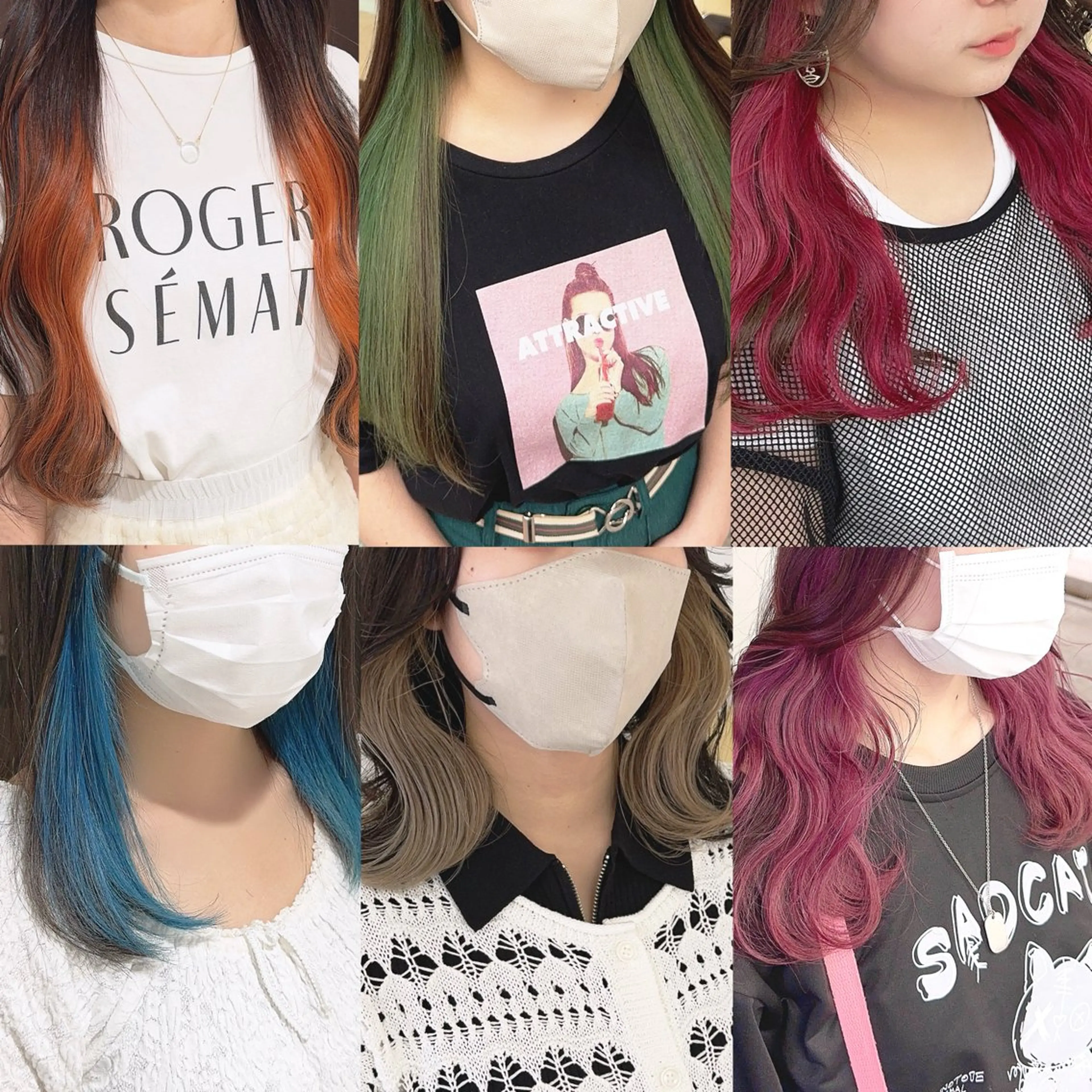 カラー ヘアカラー トリートメント 渋谷:インナーカラー ／🍒エリカ🍒のヘアスタイル