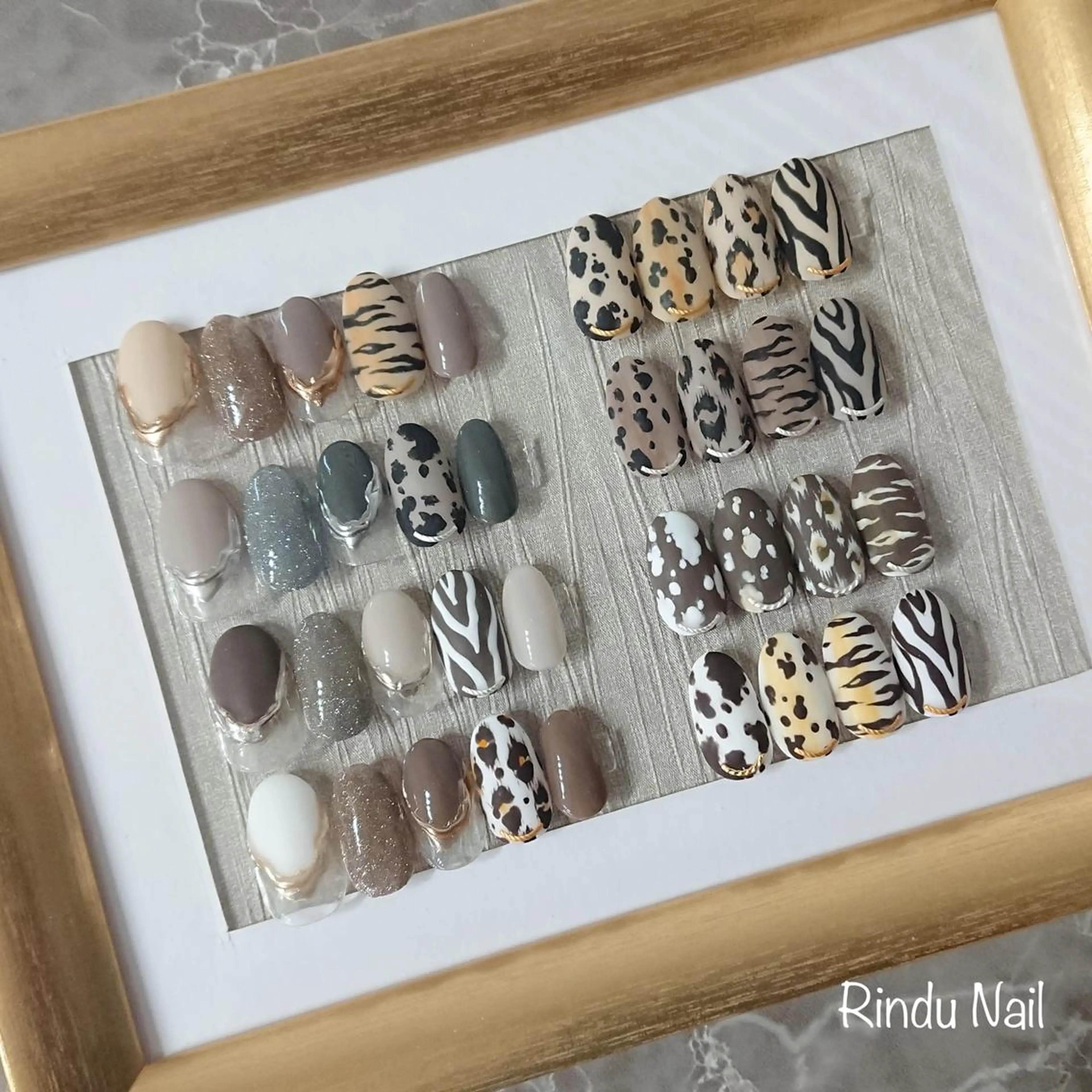 ネイル アニマル柄 Rindu Nail 名駅miniのネイルデザイン