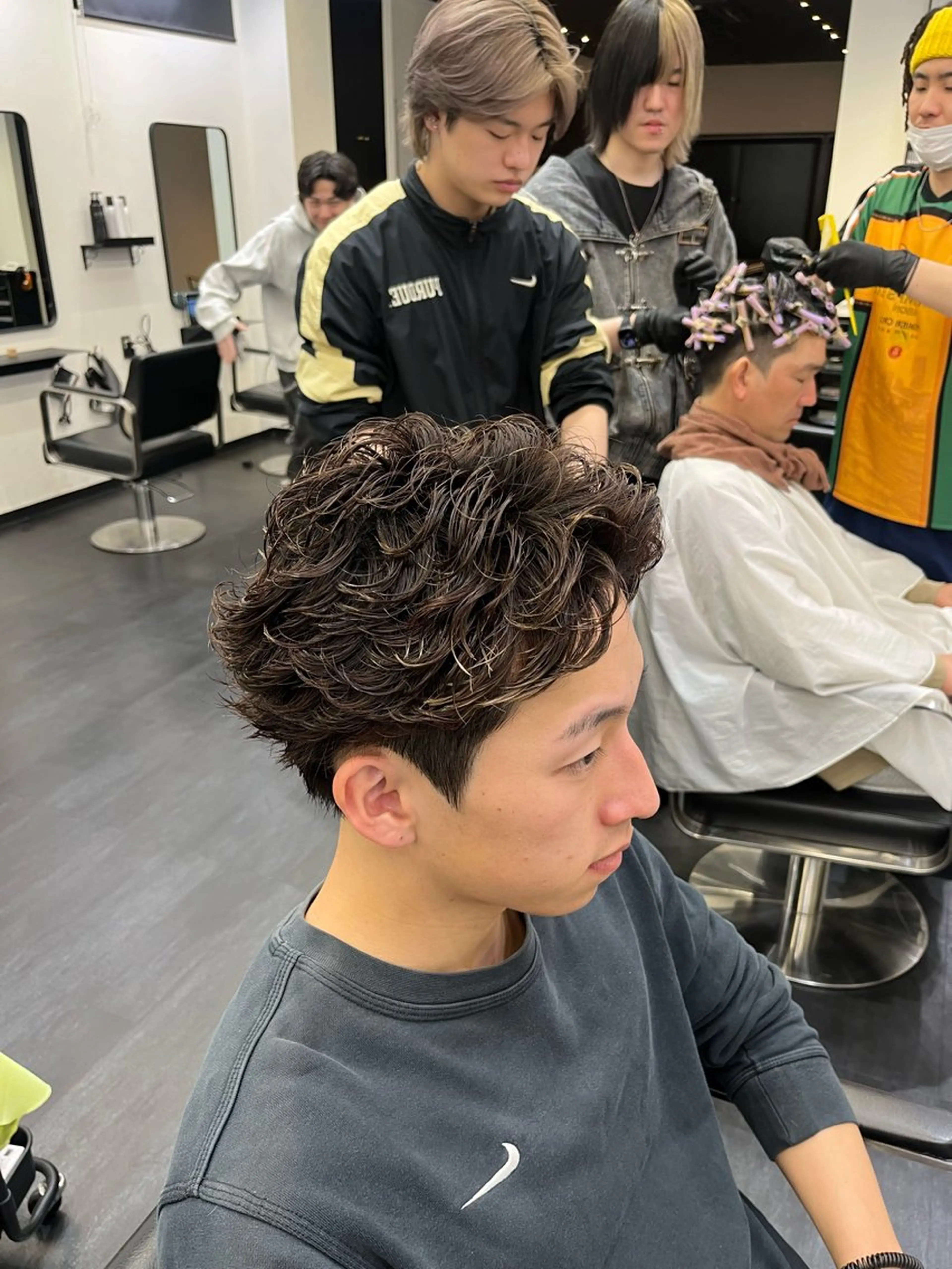ミディアム パーマ メンズ カット パーマ メンズ特化🔥　齋藤 航のヘアスタイル