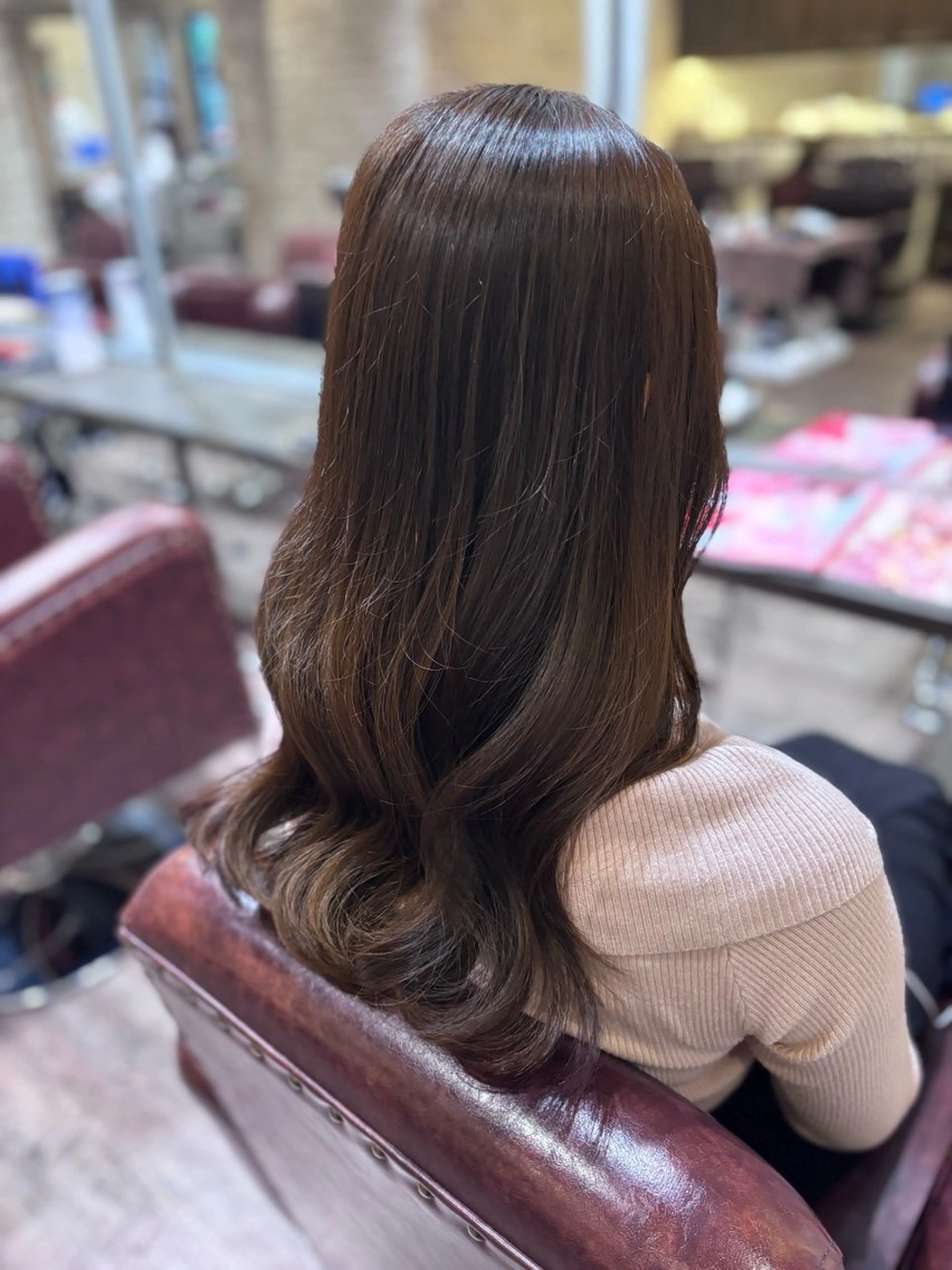 ロング ヘアカラー 中野 まなのヘアスタイル