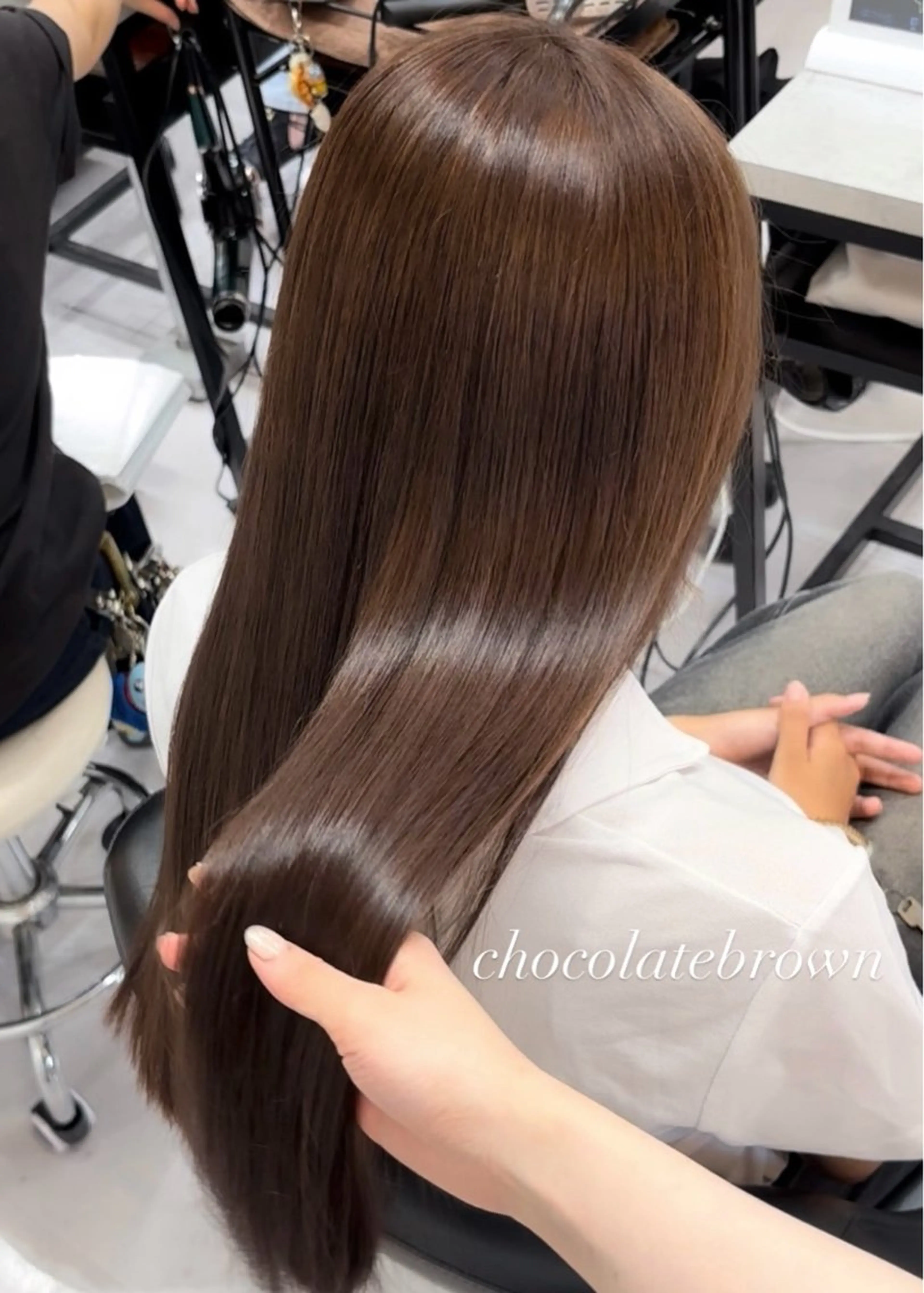 ロング カラー ブリーチ ブラウンカラー チョコレートブラウン 髪質改善 カット ヘアカラー ダブルカラー💖 / 髪質改善🪞✨/伽音のヘアスタイル