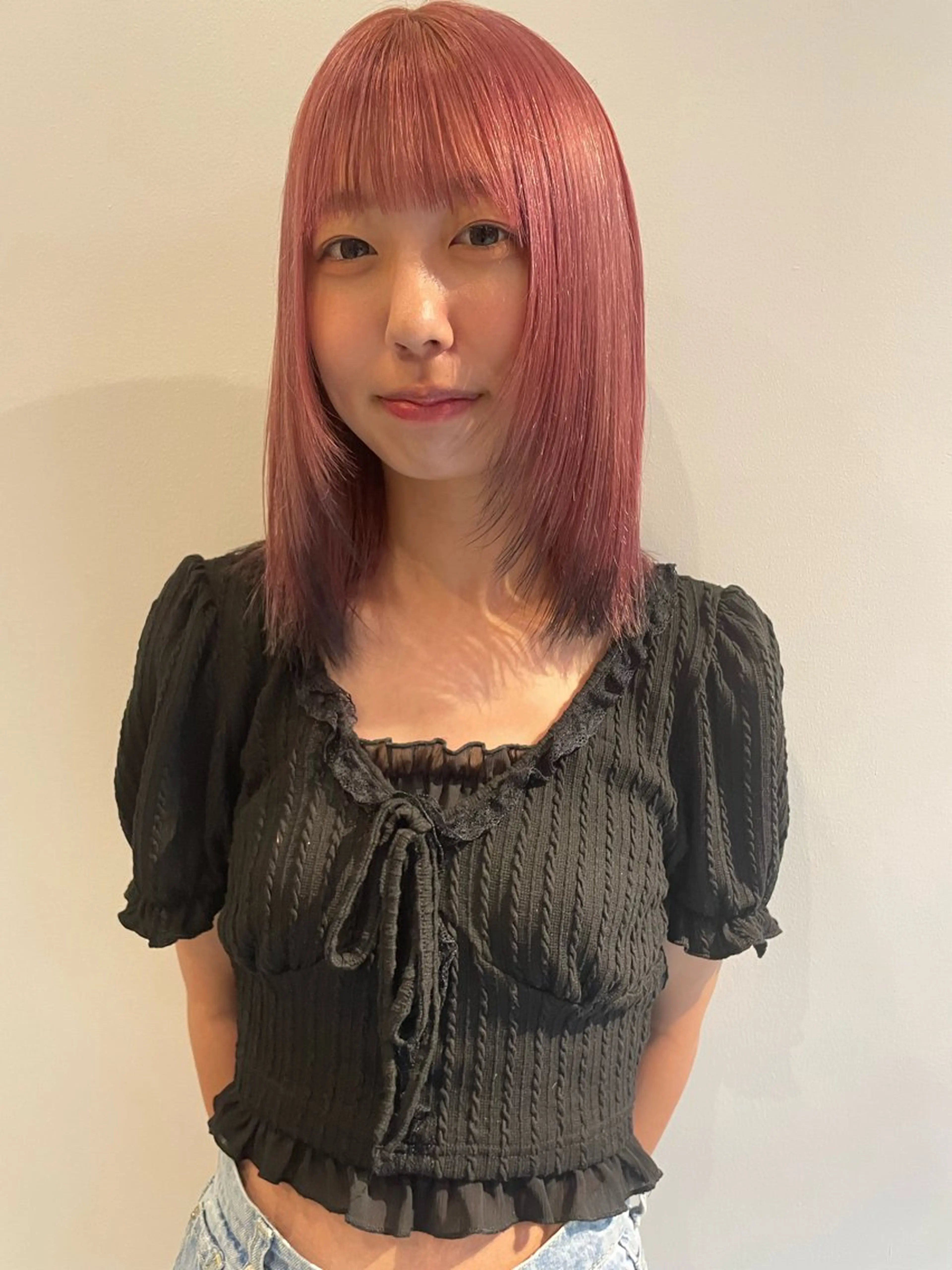 ミディアム カット ヘアカラー トリートメント ボブ／パーマ指名 No. 1🍃れんとのヘアスタイル