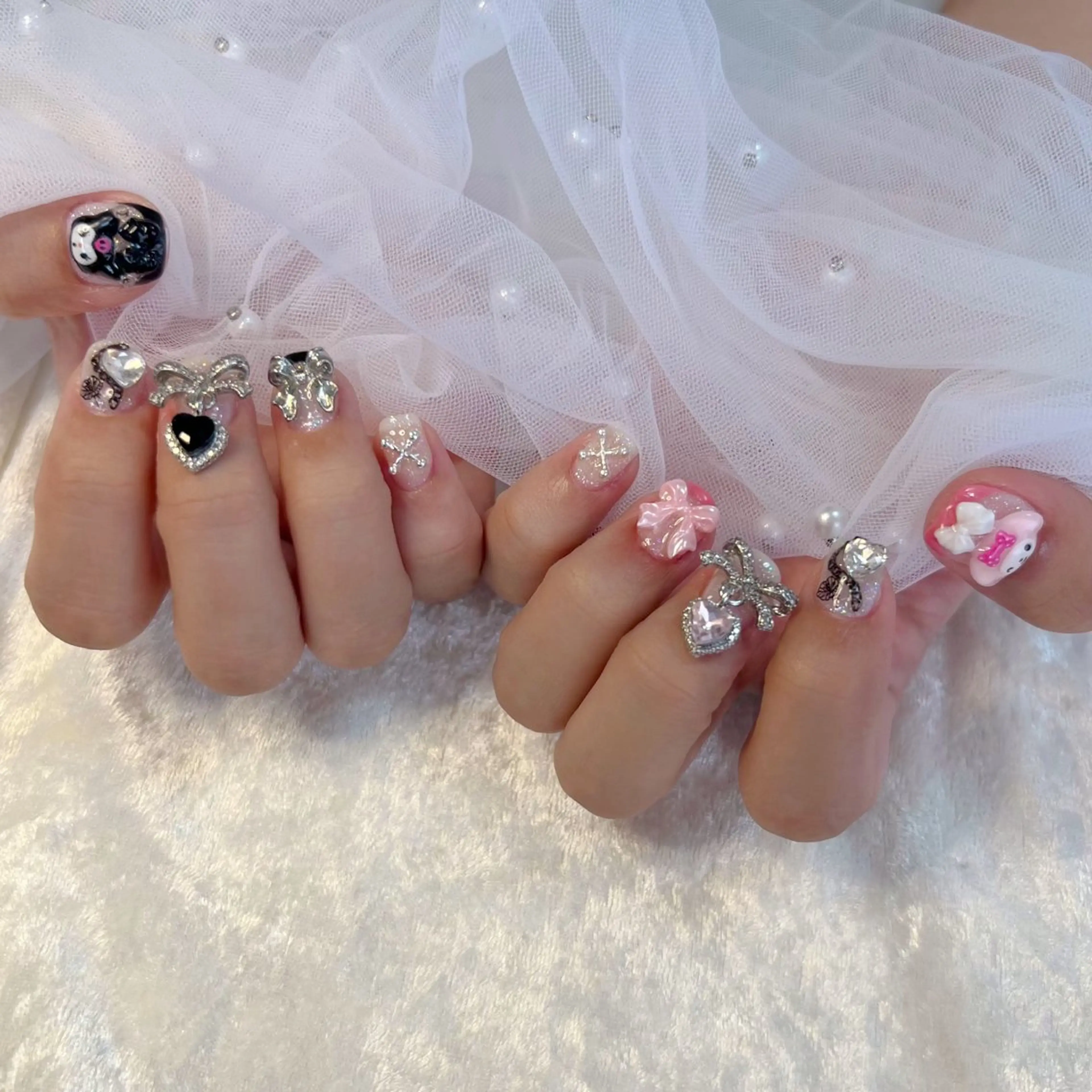 ハンドネイル💅パーツのせ、アートやり放題(150分)オフありの写真