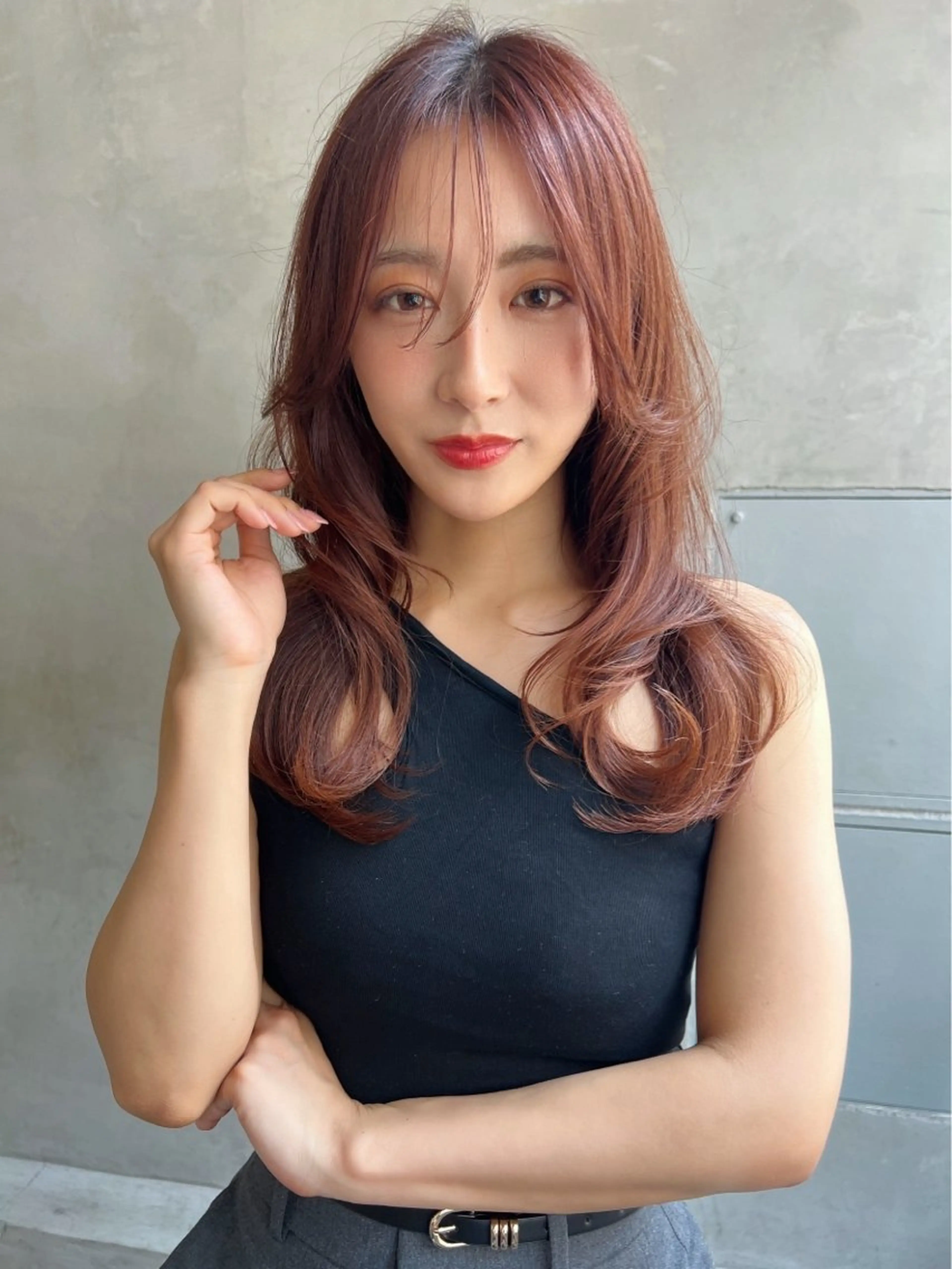 ロング カラー ヘアカラー トリートメント ヘッドスパ ブリーチハイトーン RIKUTOのヘアスタイル