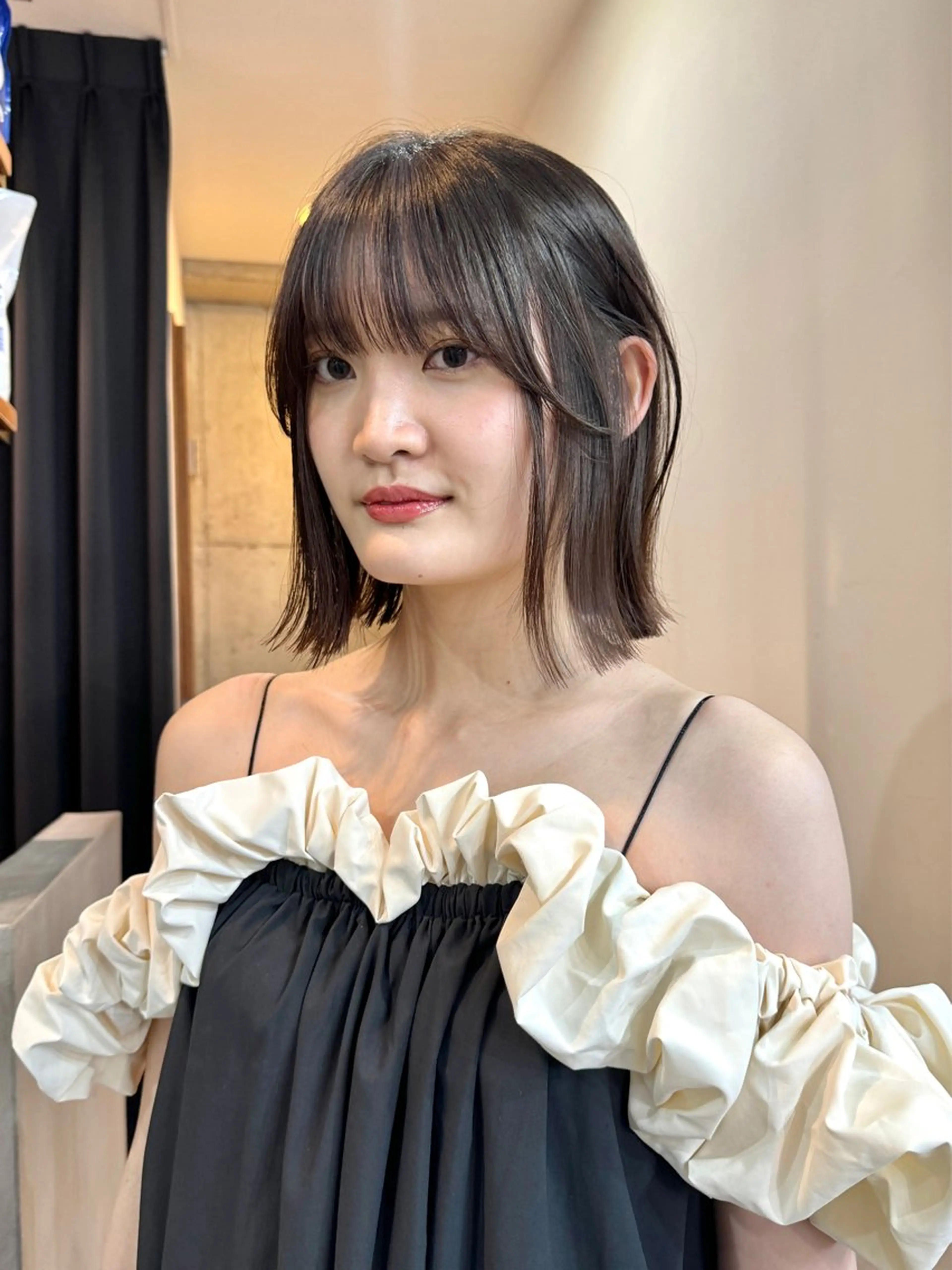ショート 切りっぱなしボブ ボブ カット トリートメント 切りっぱなしボブ/ ブリーチカラー/大塚のヘアスタイル