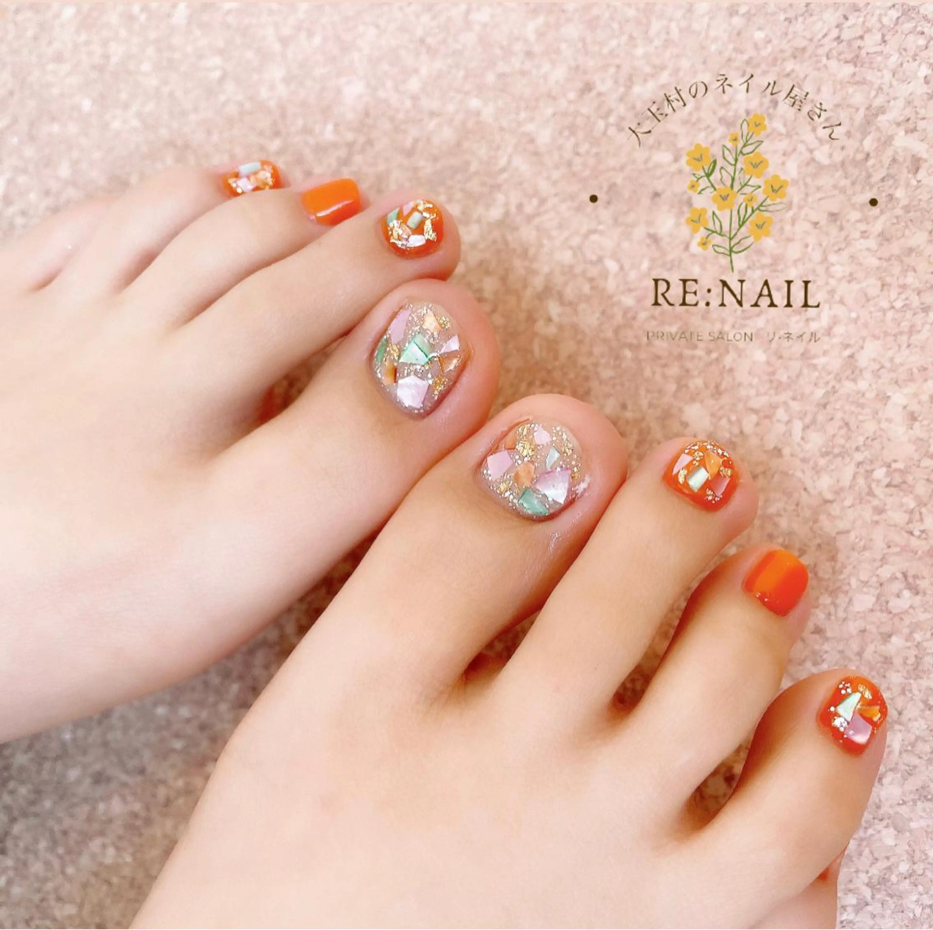 ネイル フットネイル かんの りなのネイルデザイン