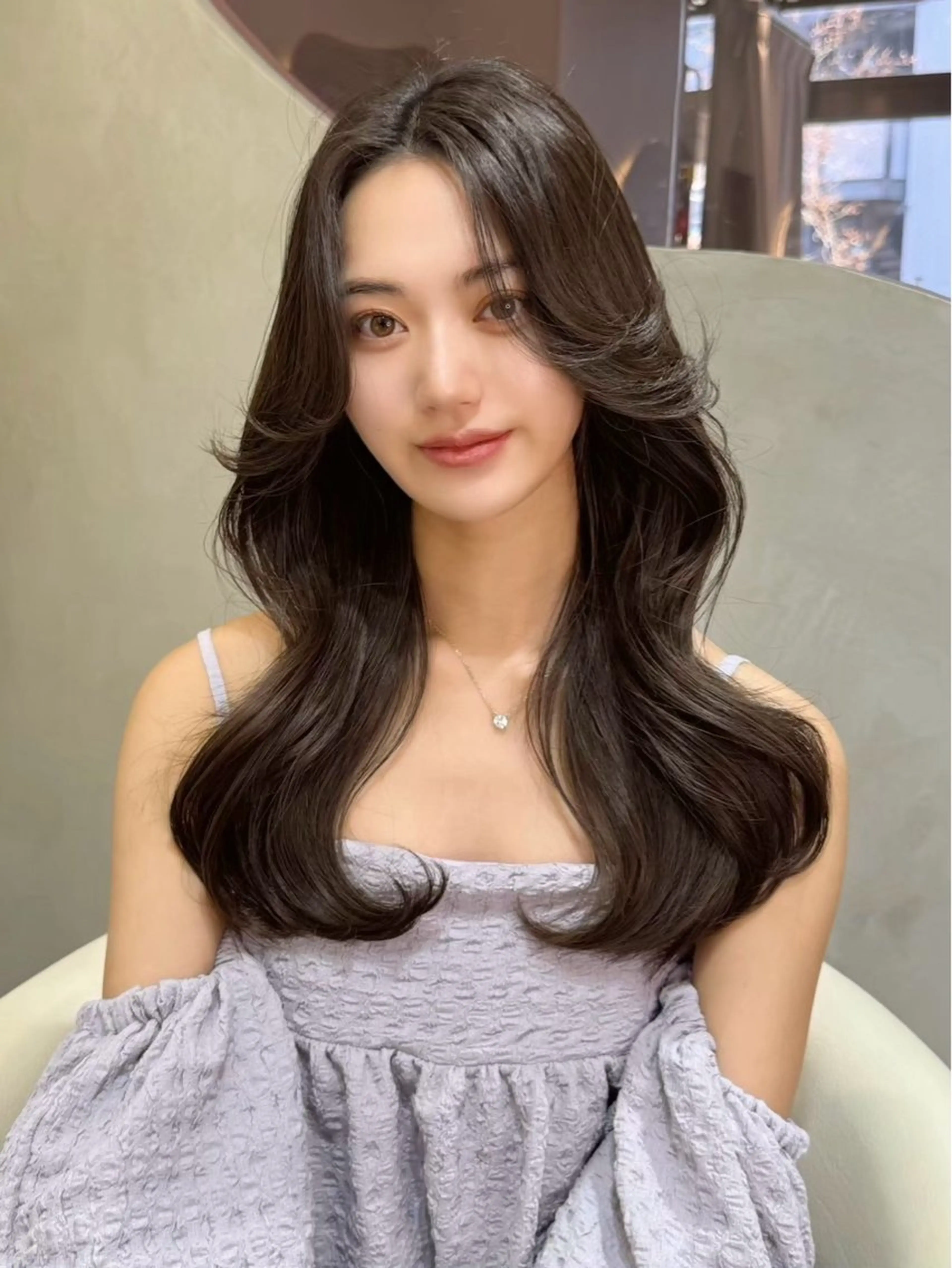 ロング カット ヘアカラー トリートメント 🪽韓国ヘア髪質改善 🪽なるのヘアスタイル