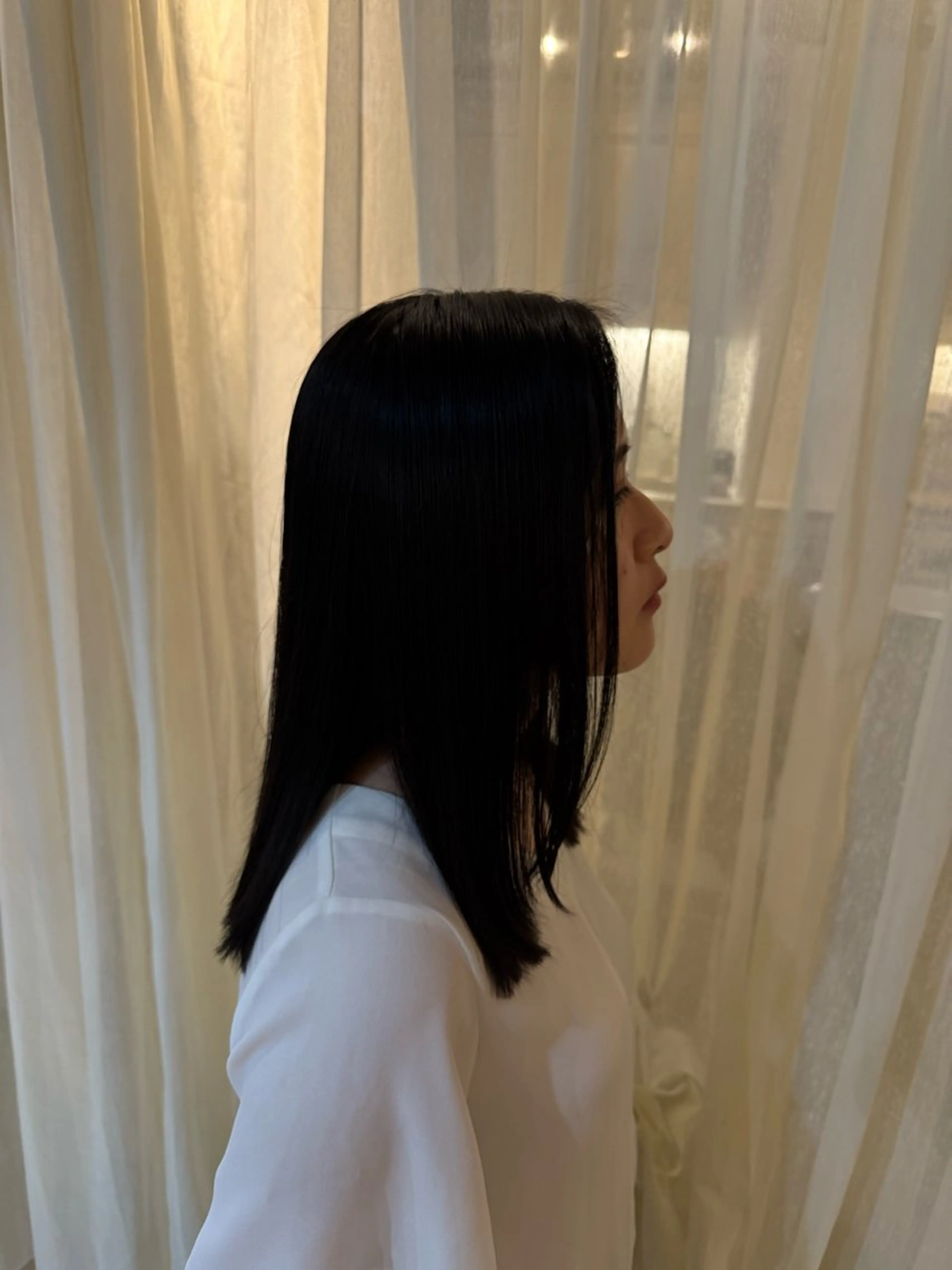 セミロング 藤原 百花のヘアスタイル