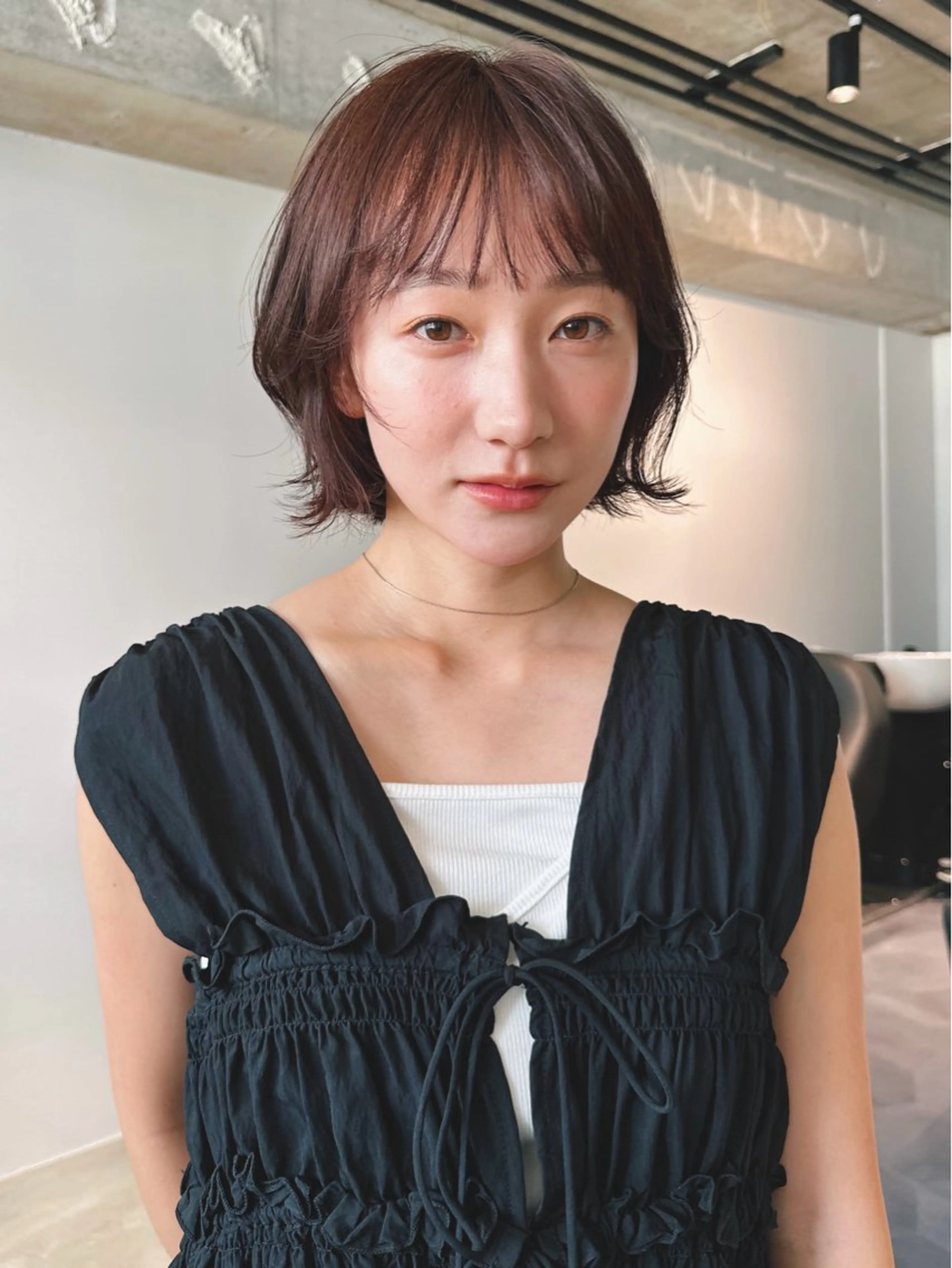 ショート カラー パーマ 🫧小顔×似合わせ× 透明感カラー🫧のヘアスタイル