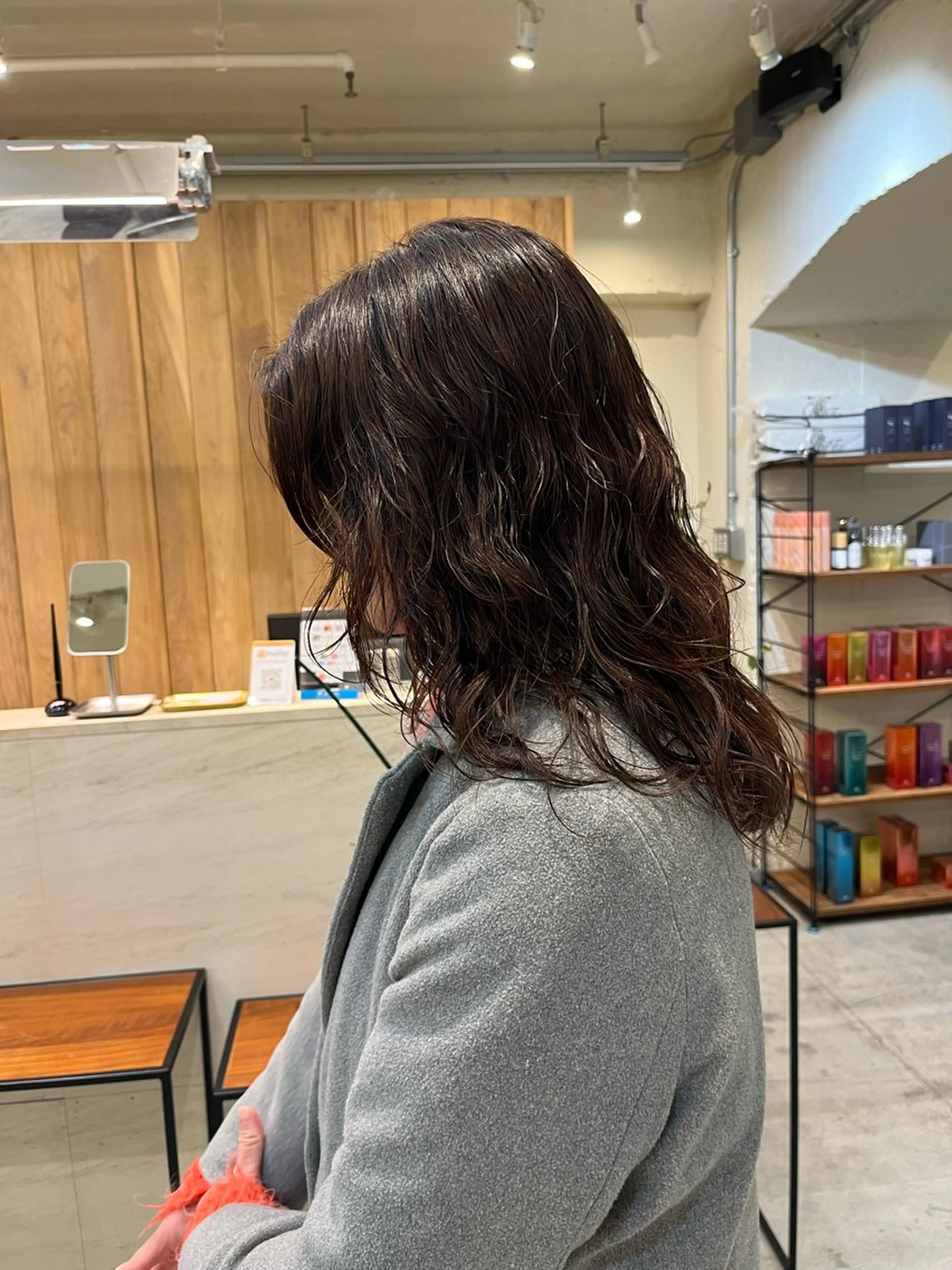 ロング パーマ 似合わせカット レイヤーカット🦢 sayaのヘアスタイル