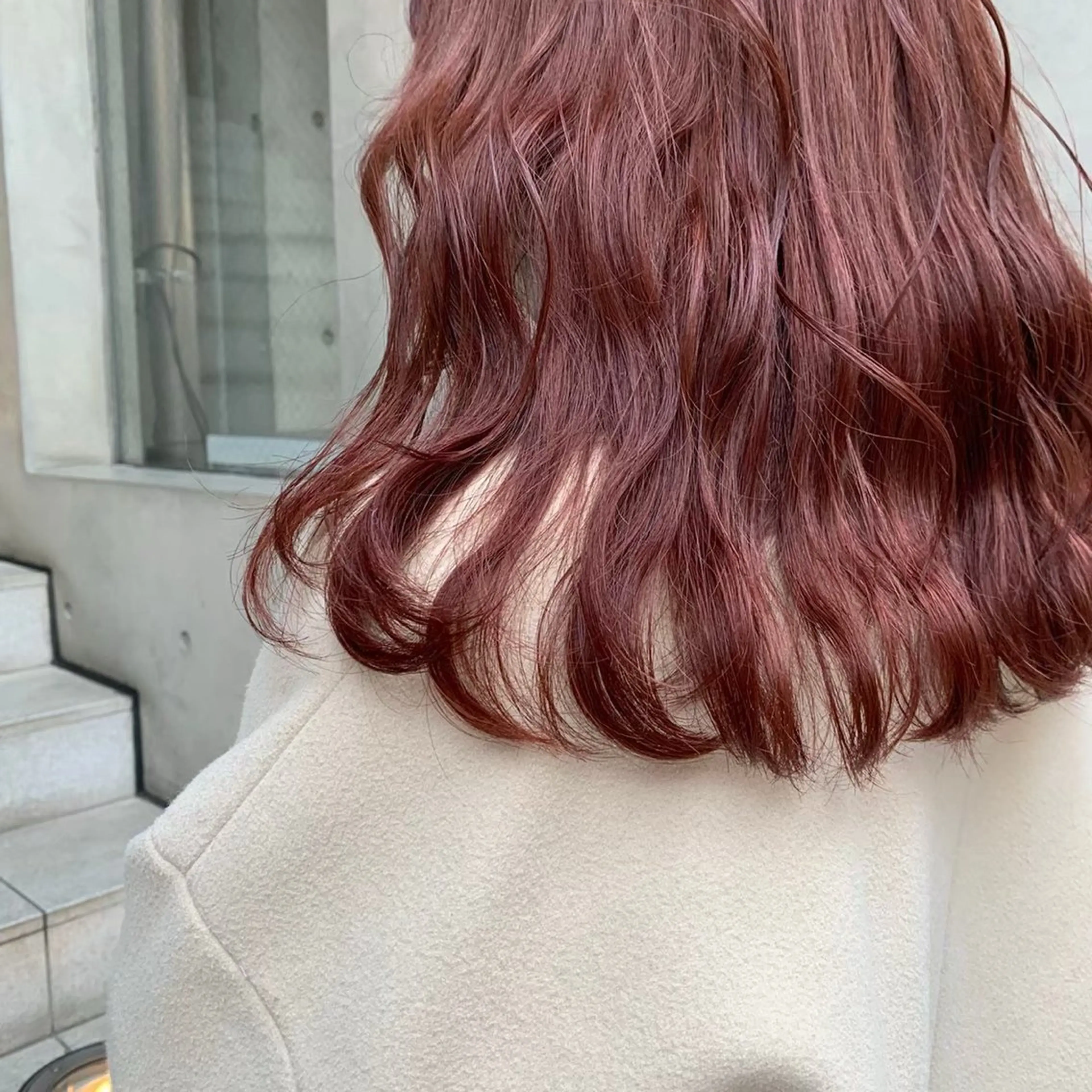 セミロング カラー ブリーチ ヘアカラー トリートメント 暖色/まろベージュ/ シカタユウカのヘアスタイル