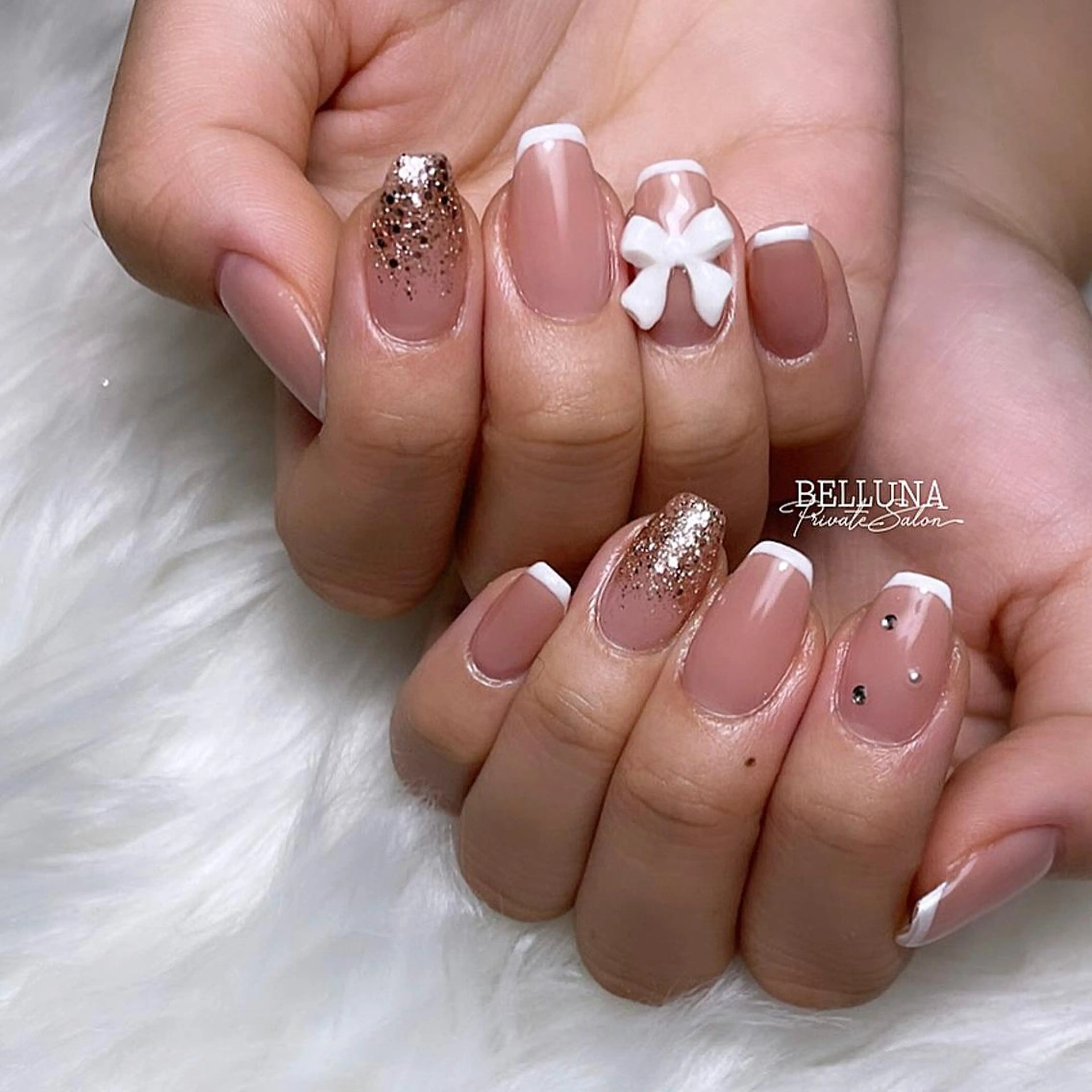 ロング ネイル ハンドネイル nail salon BELLUNA所属・BELLUNA Mizuki❤︎のネイルデザイン