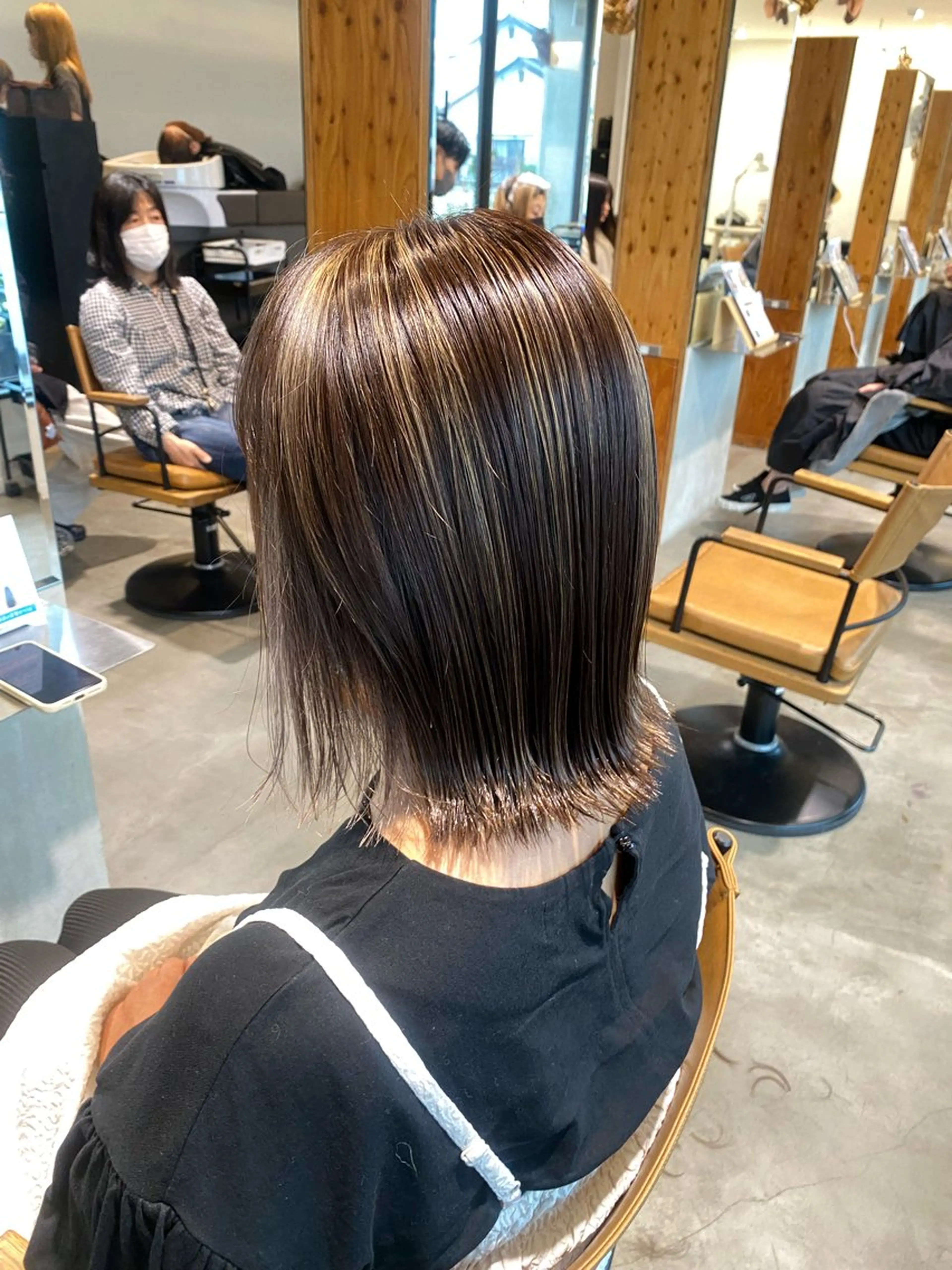 ミディアム カラー ヘアカラー トリートメント 透明感カラー 天羅のヘアスタイル