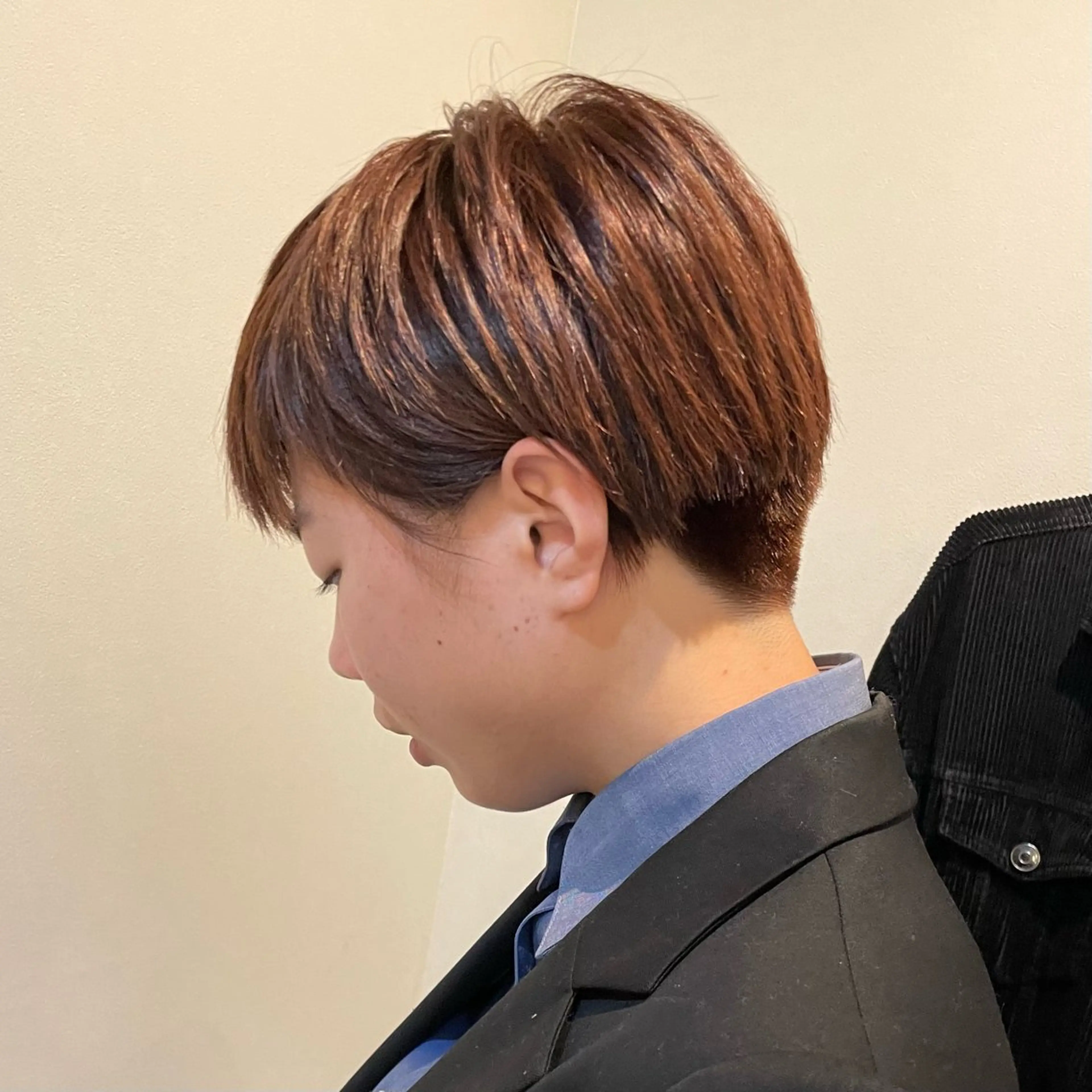 ショート カラー ブラウンカラー オレンジ オレンジブラウン FRANK所属・こいけ みきののヘアスタイル