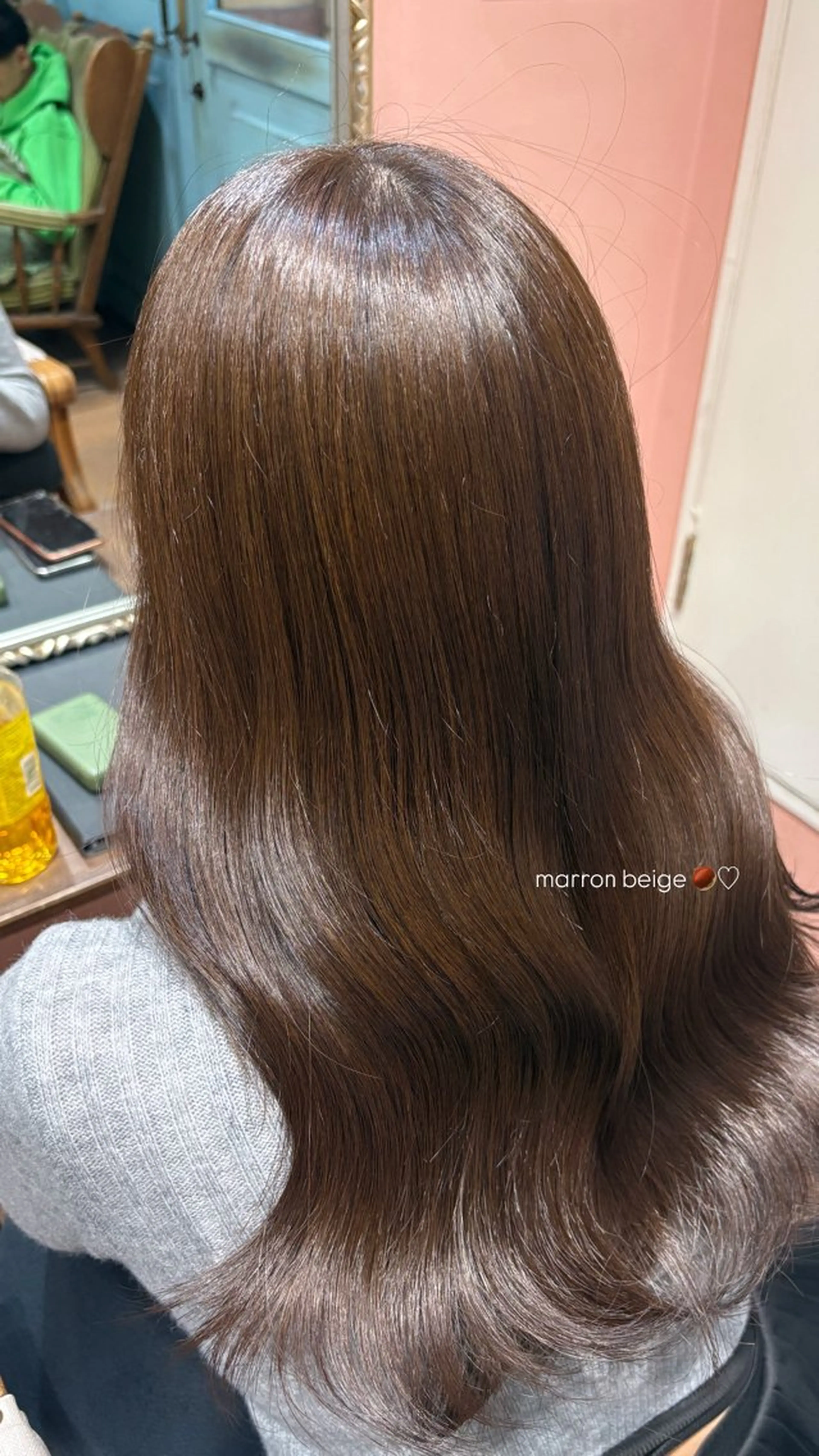 セミロング カット ヘアカラー トリートメント なぎさ 心斎橋美容室のヘアスタイル