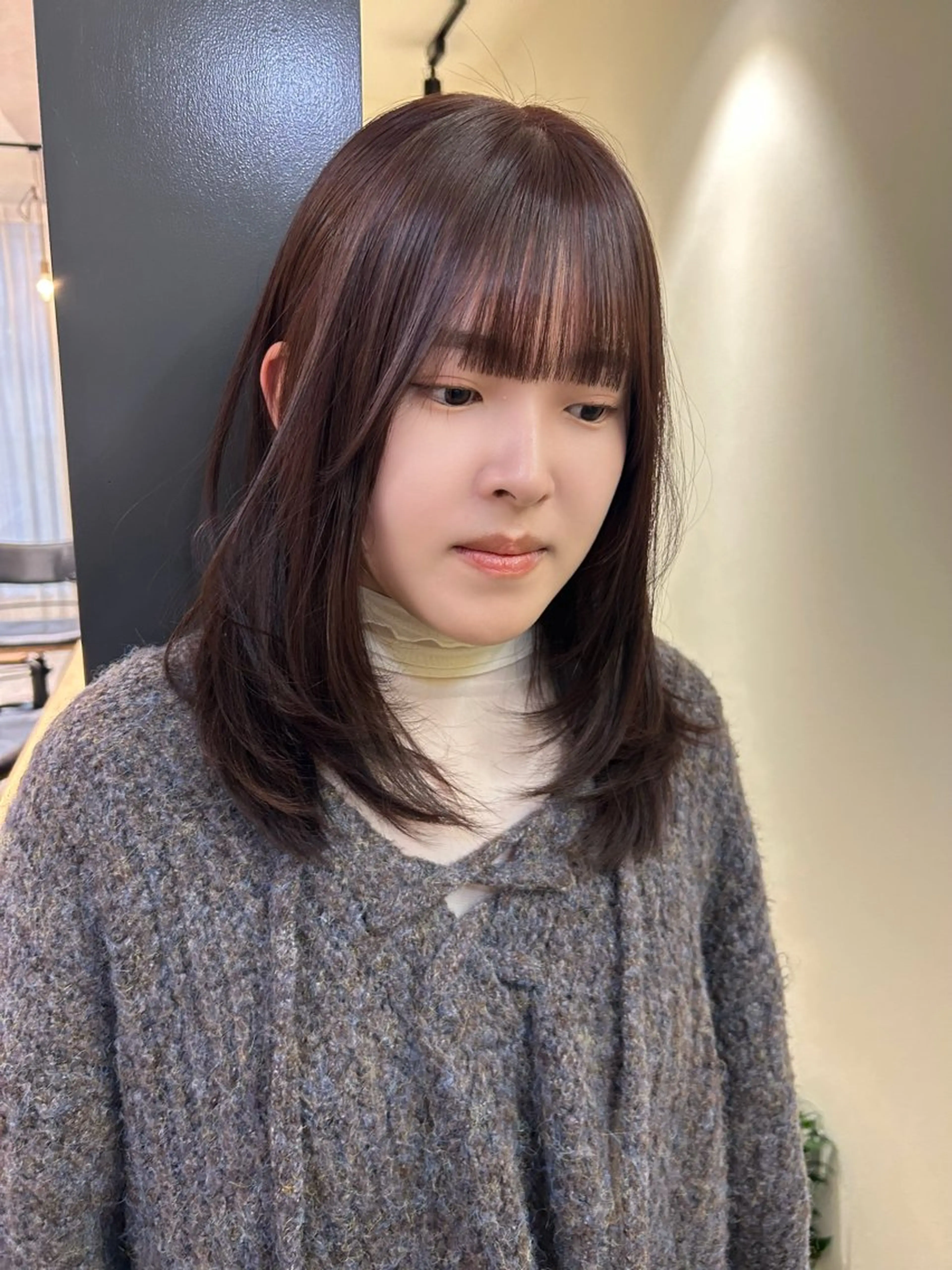 セミロング カラー レイヤーカット カット トリートメント hub hair レイヤー/透明感のヘアスタイル