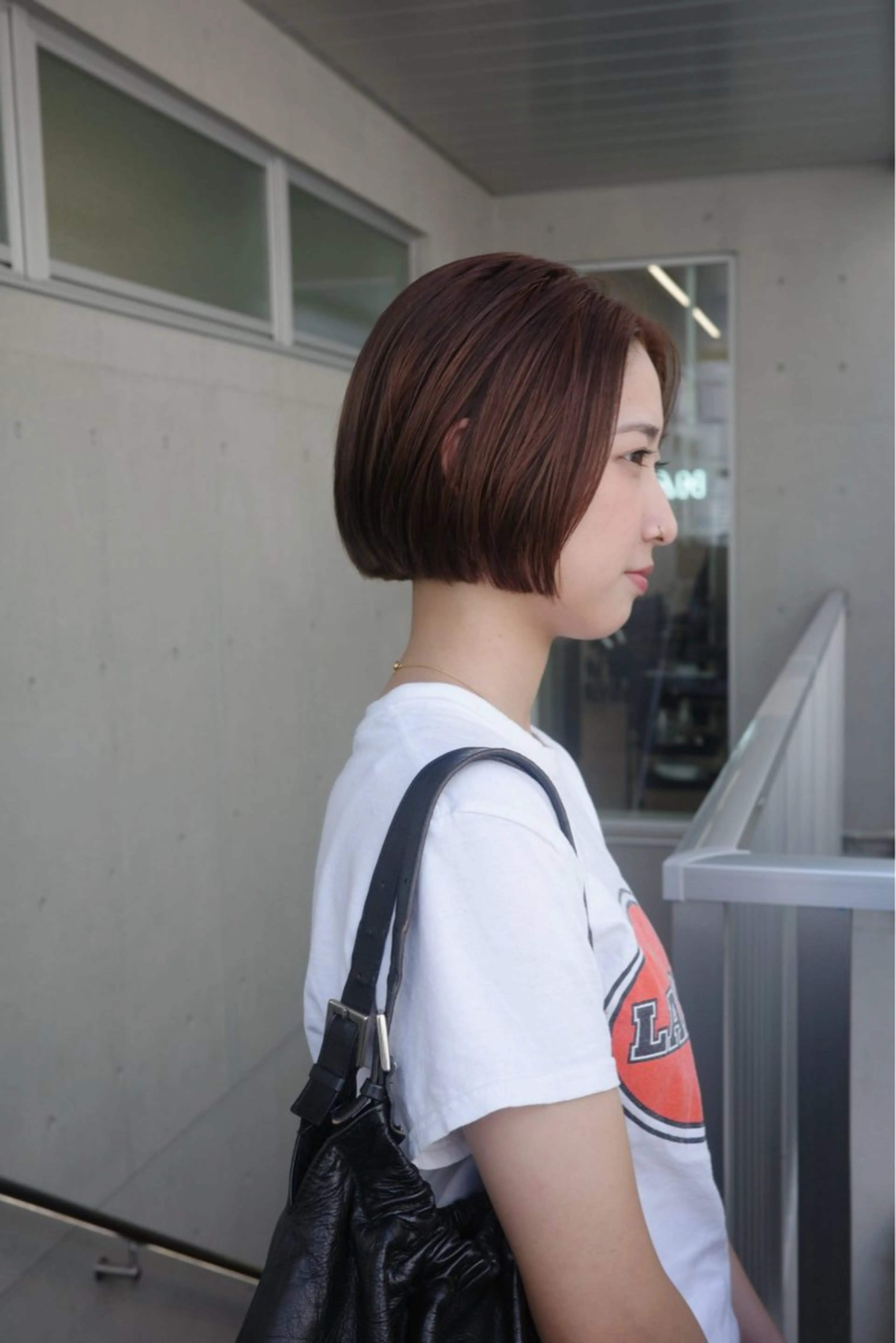 ショート カラー ボブ カット ヘアカラー 🌱ぱつっと/ボブ 🌱のヘアスタイル
