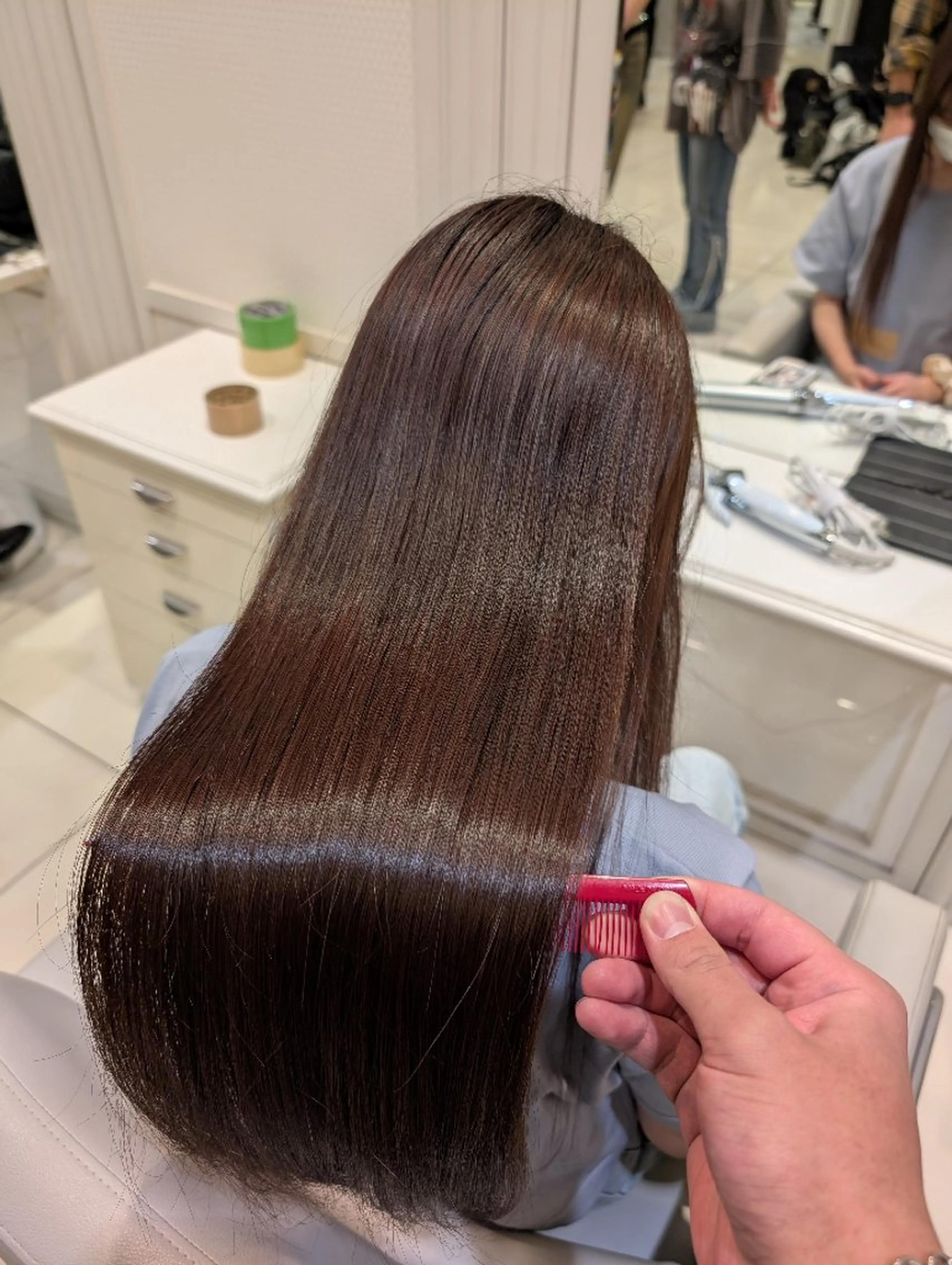 ロング 縮毛矯正 稲次 結人のヘアスタイル