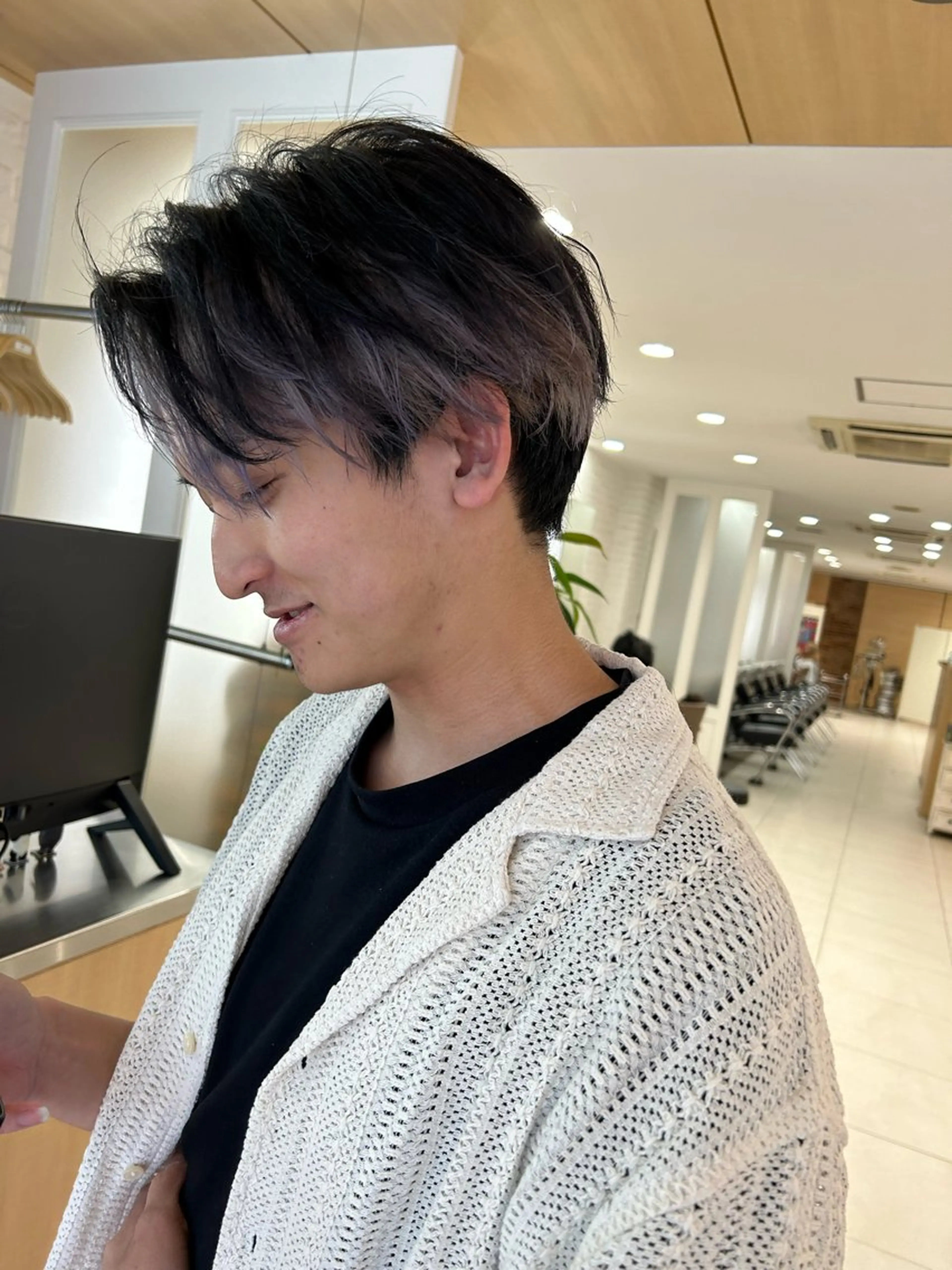 カラー メンズ メンズインナーカラー インナーカラー 🍀透明感抜群🍀/ ハイトーンカラーのヘアスタイル