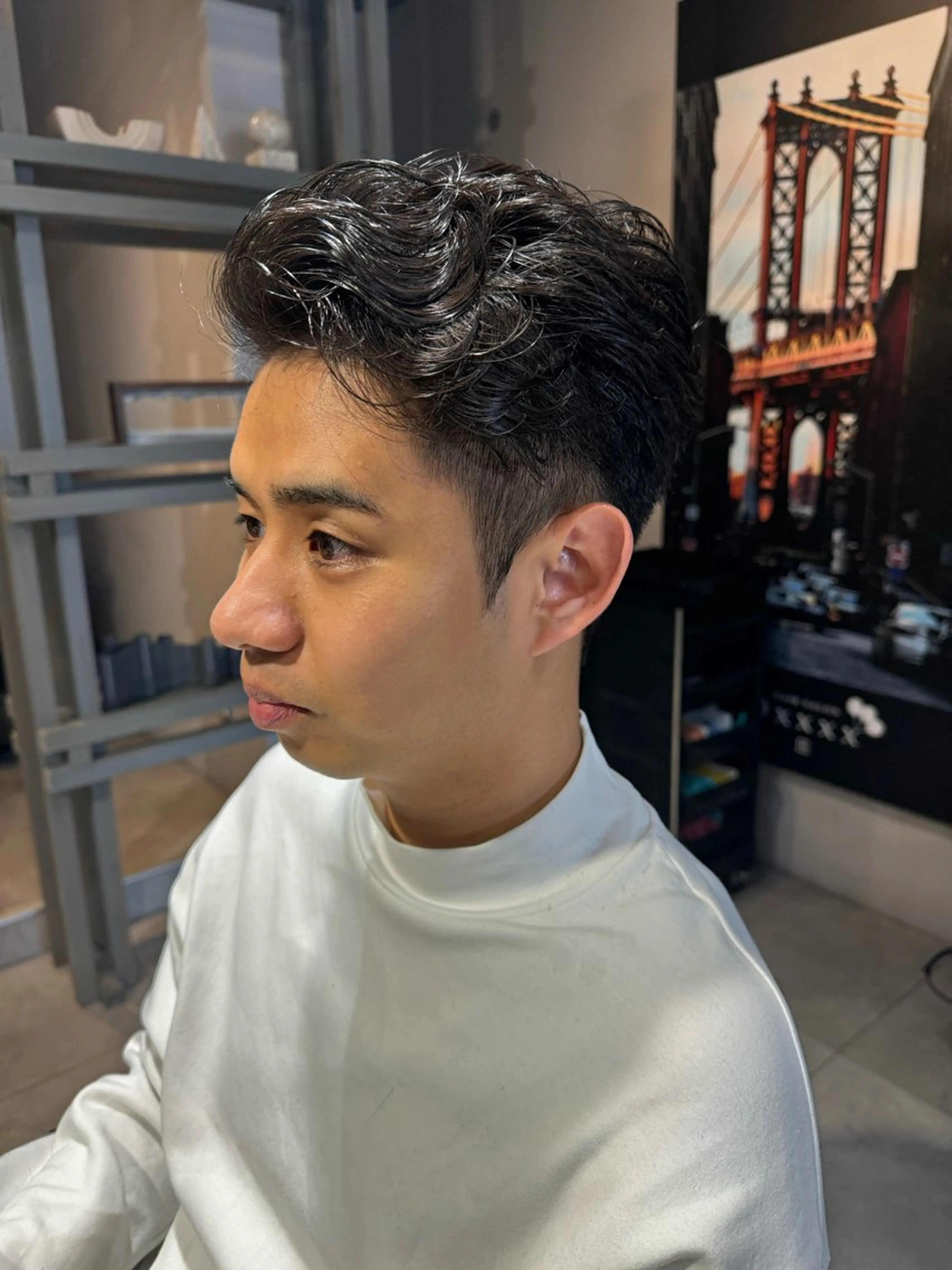 ショート パーマ メンズ メンズパーマ ニュアンスパーマ Dxxxx III所属・女性目線の大人 メンズ*Ayakaのヘアスタイル