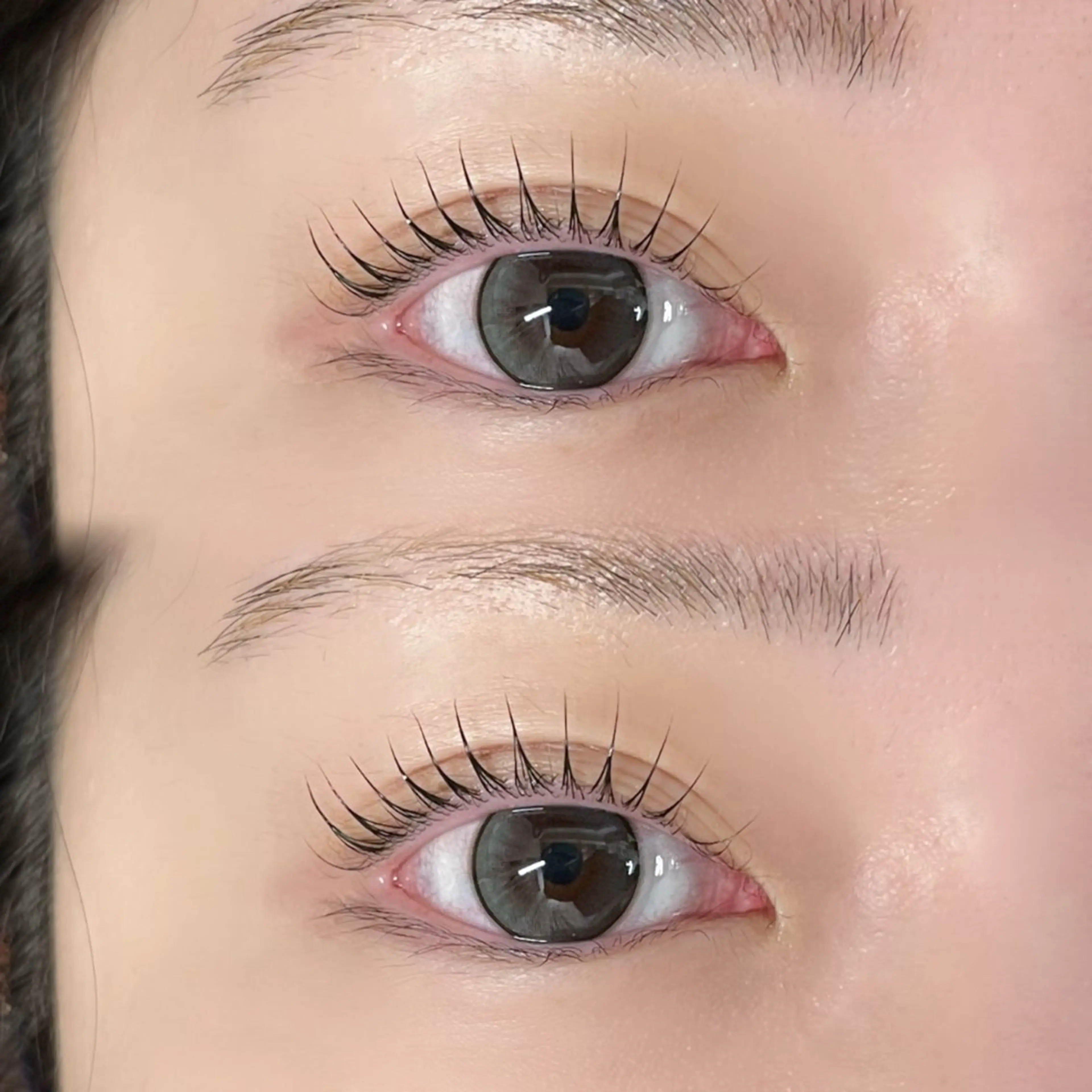 【練習モデル様】まつげパーマ上下の写真