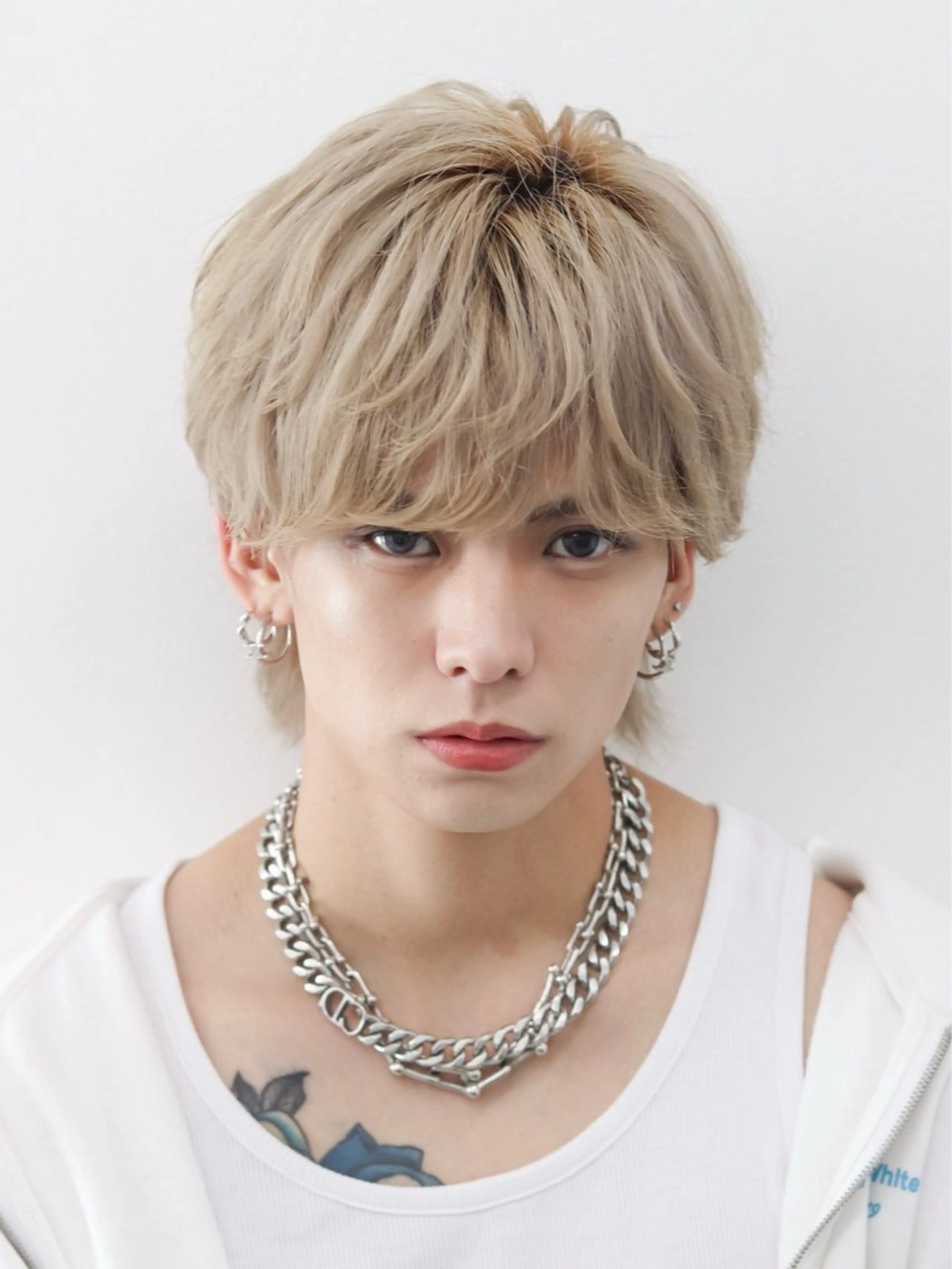 ミディアム カラー パーマ メンズ カット ヘアカラー トリートメント シースルーマッシュ/ メンズ/KYOHEIのヘアスタイル