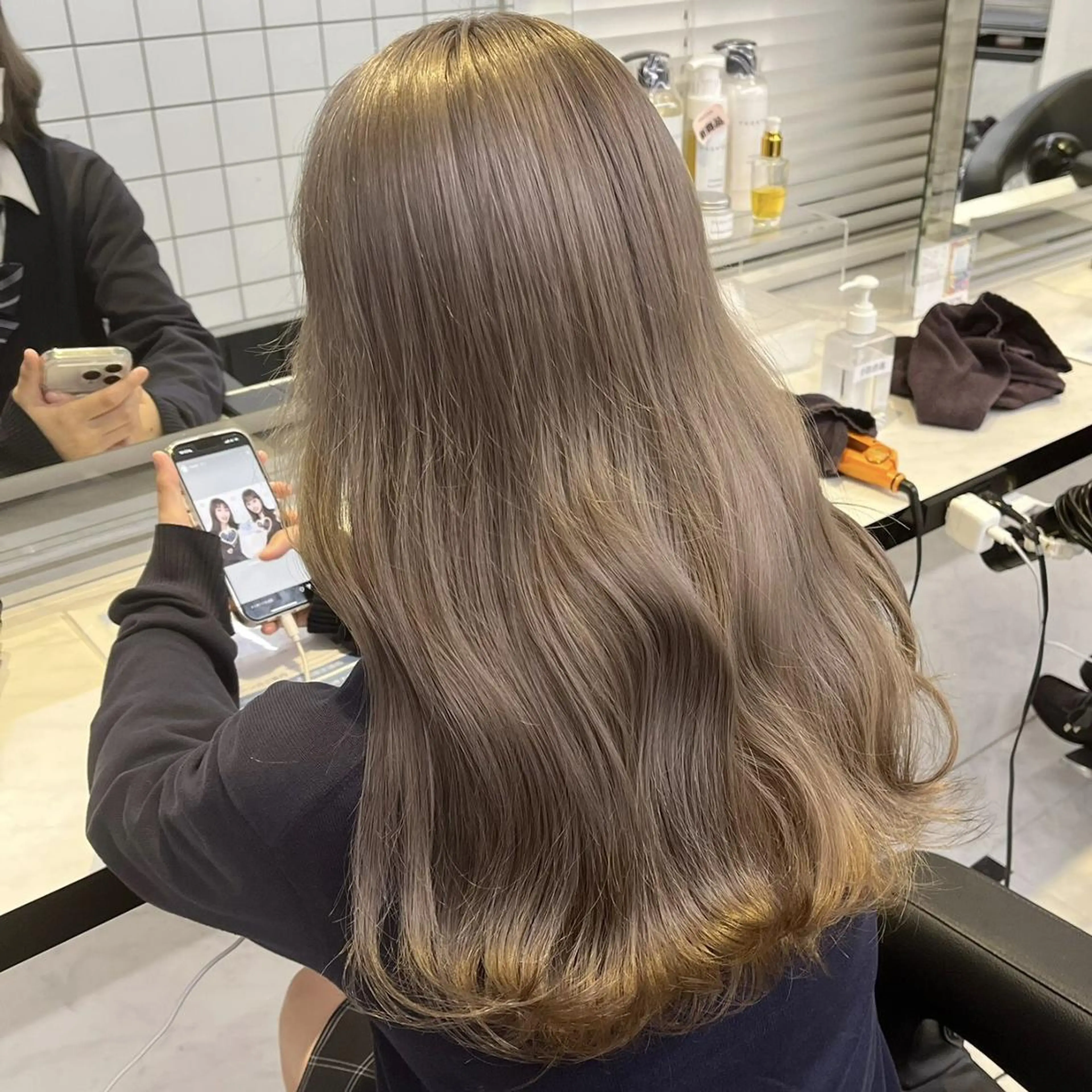 カラー ロング ♡ダブルカラー♡ 透明感カラー♡AIのヘアスタイル