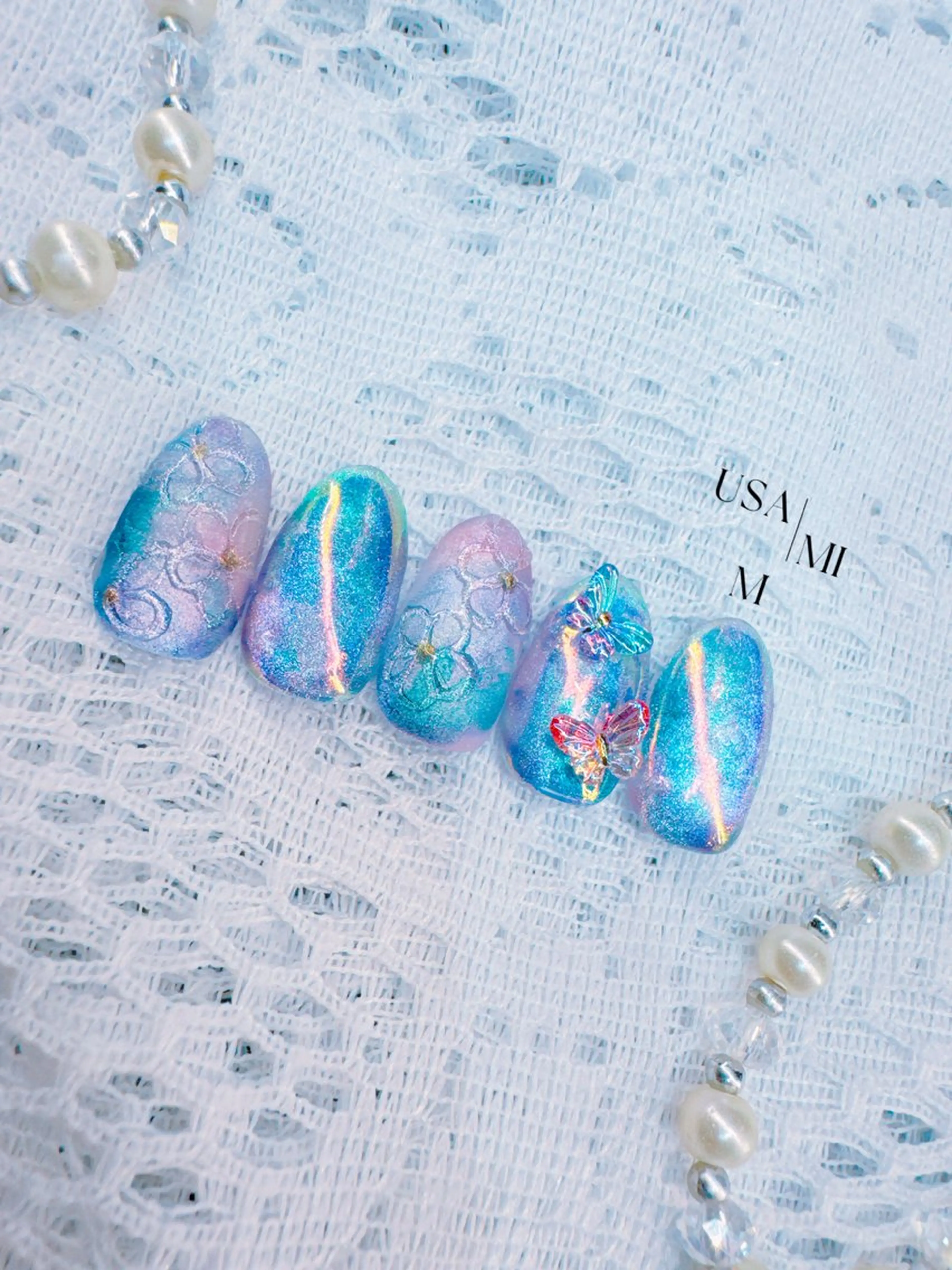 【7月限定】夏の画像が欲しいため、ネイリストのお任せデザイン💅(オフなし)の写真